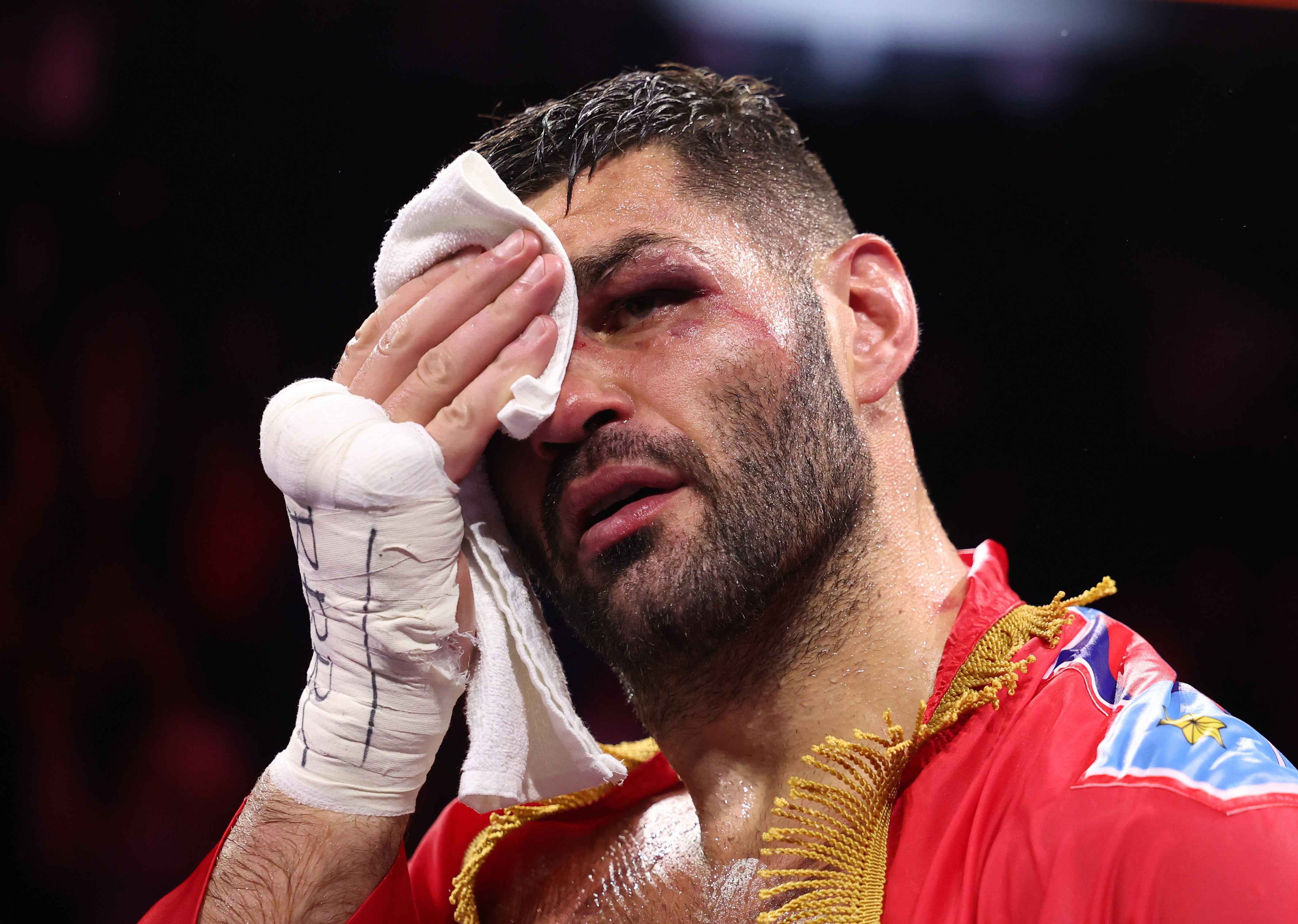 Filip Hrgovic after his upset win over Moses Itauma