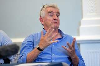Chief executive Michael O’Leary speaking during a business update about Ryanair in London (Yui Mok/PA)