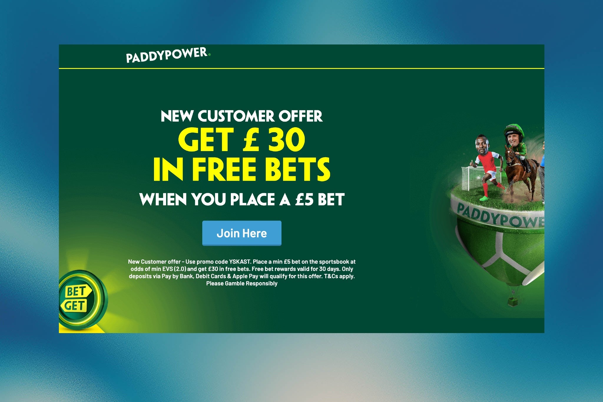 Paddy Power Sign Up Offer: Bet £10 Get £50 Free Bet Builders | The ...