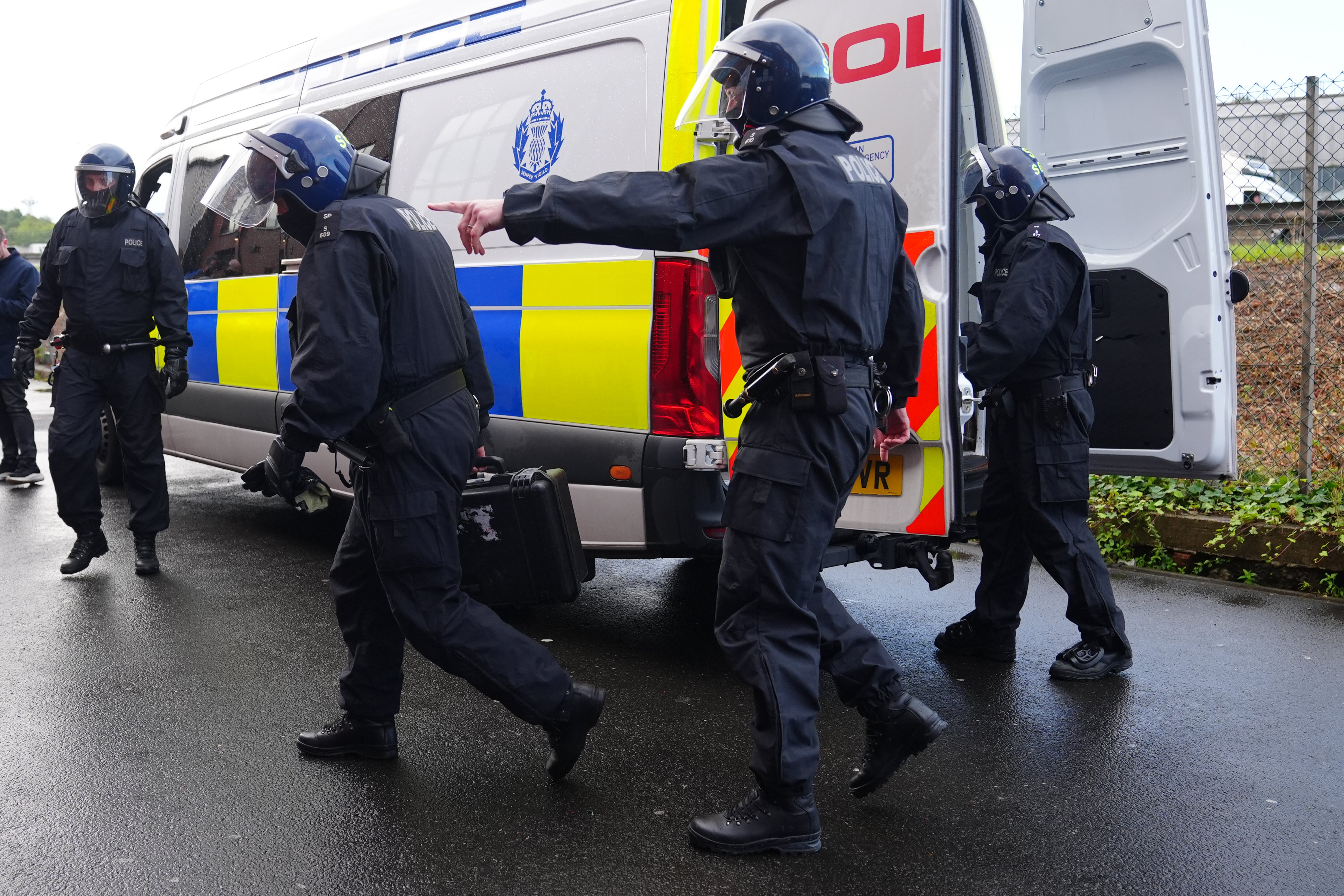 Around 300 Police Scotland officers were deployed for the operation on Wednesday. (PA)