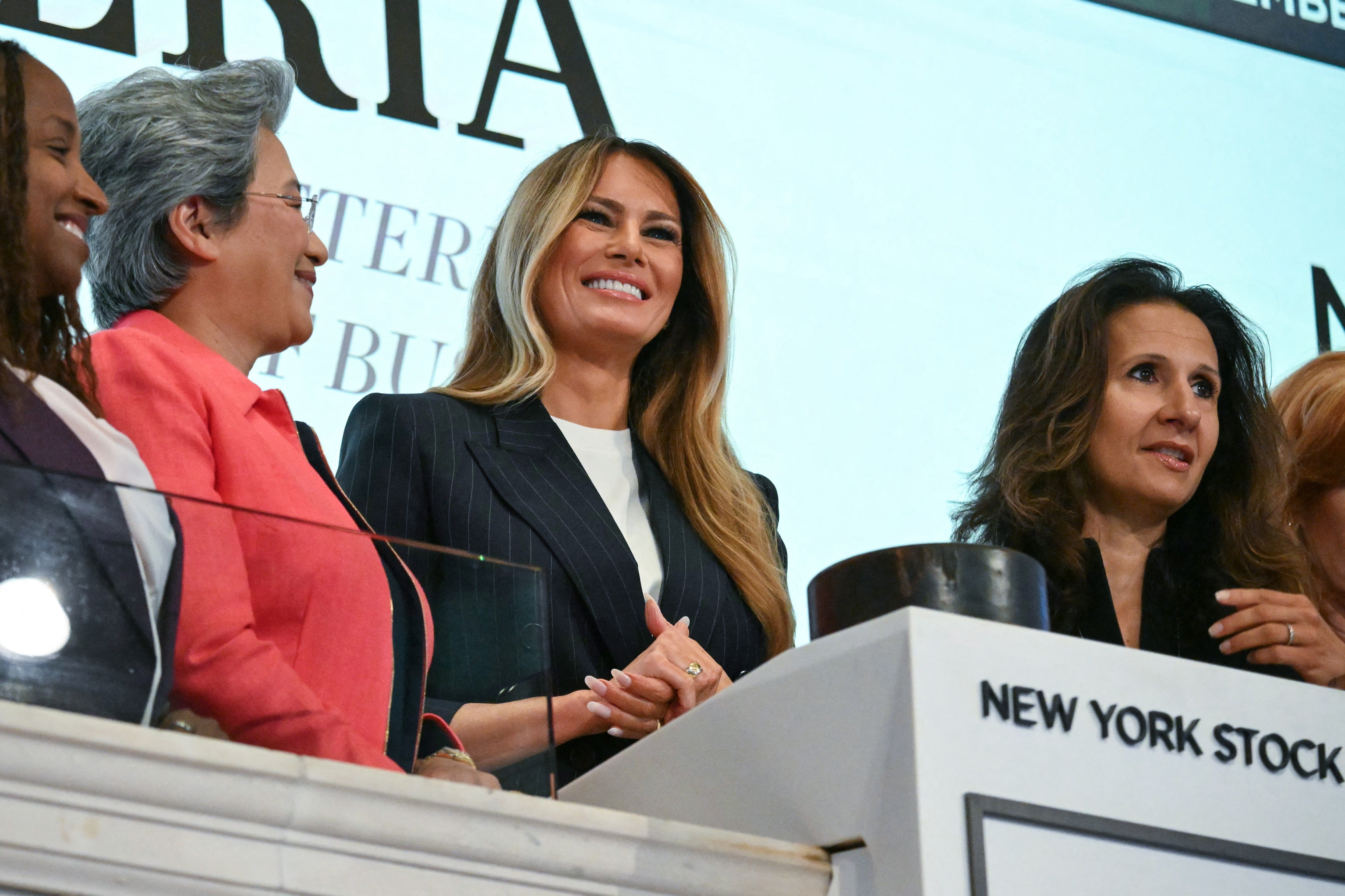 Bartiromo was on Wall Street to help kick off first lady Melania Trump’s IMPERIA summit on the sidelines of the United Nations General Assembly (AFP via Getty Images)