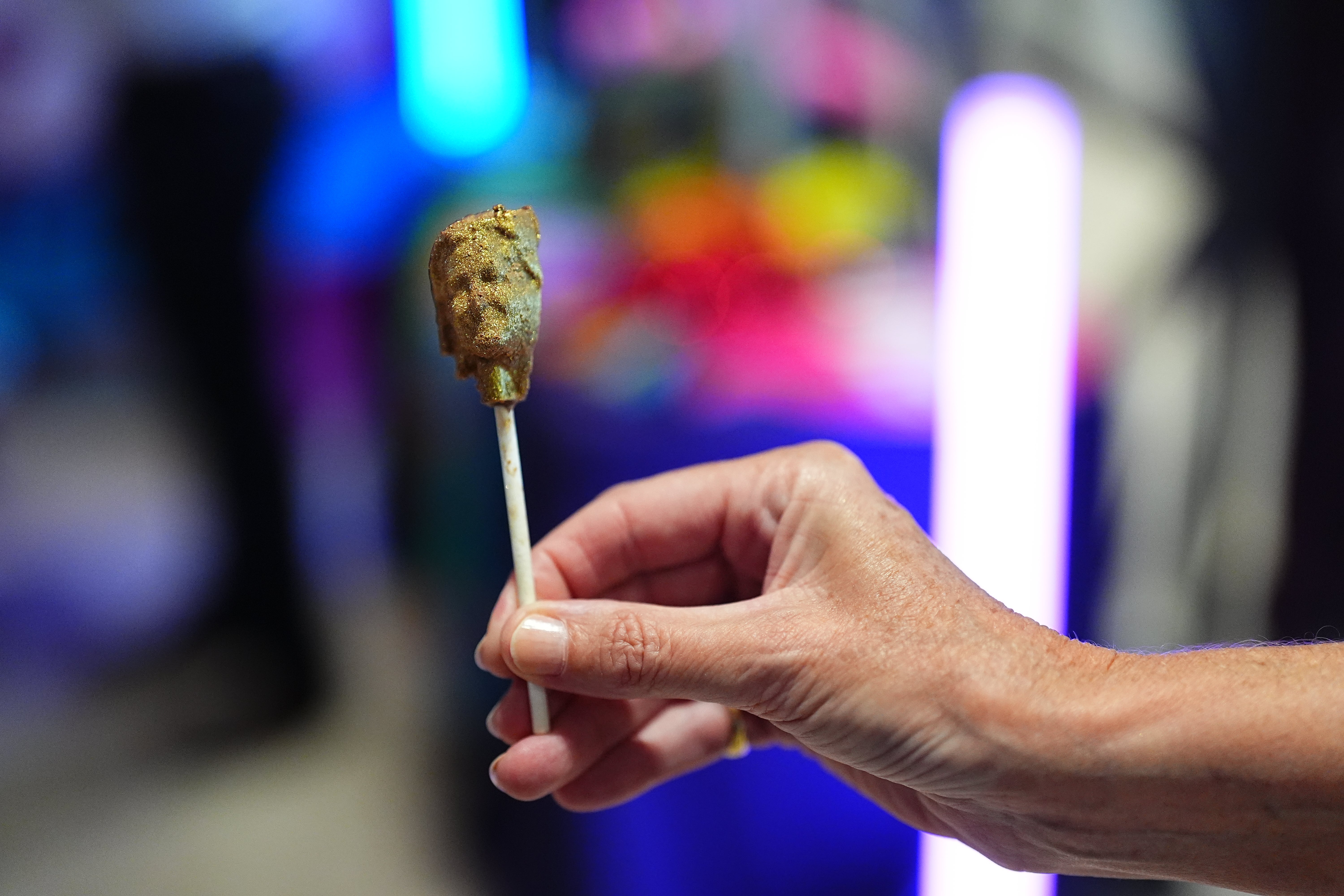The chocolate lollipop featuring Sophie’s face (Aaron Chown/PA) (PA Wire)