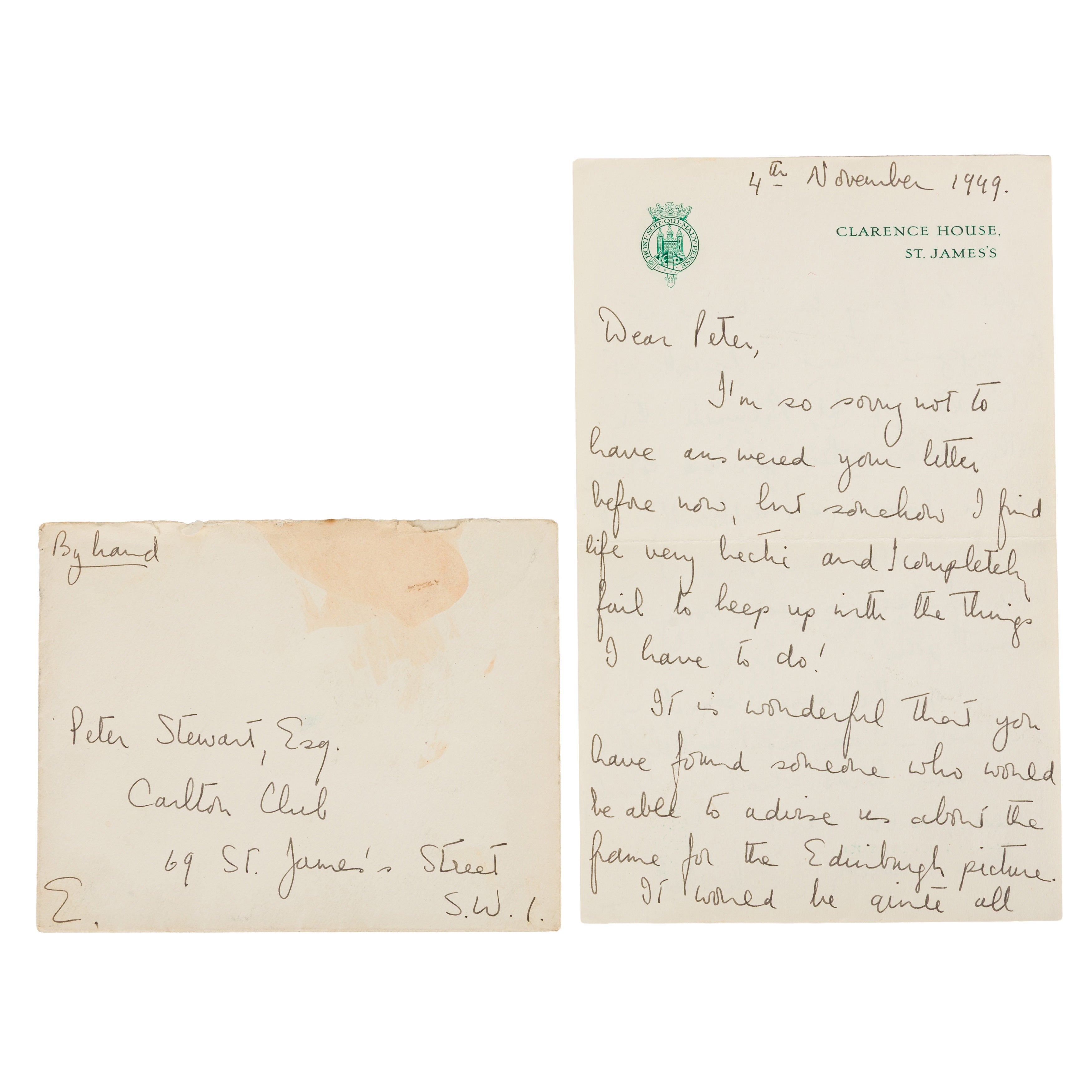 In the two-page letter, the late Queen Elizabeth admits to struggling to keep up with her 'very hectic' life