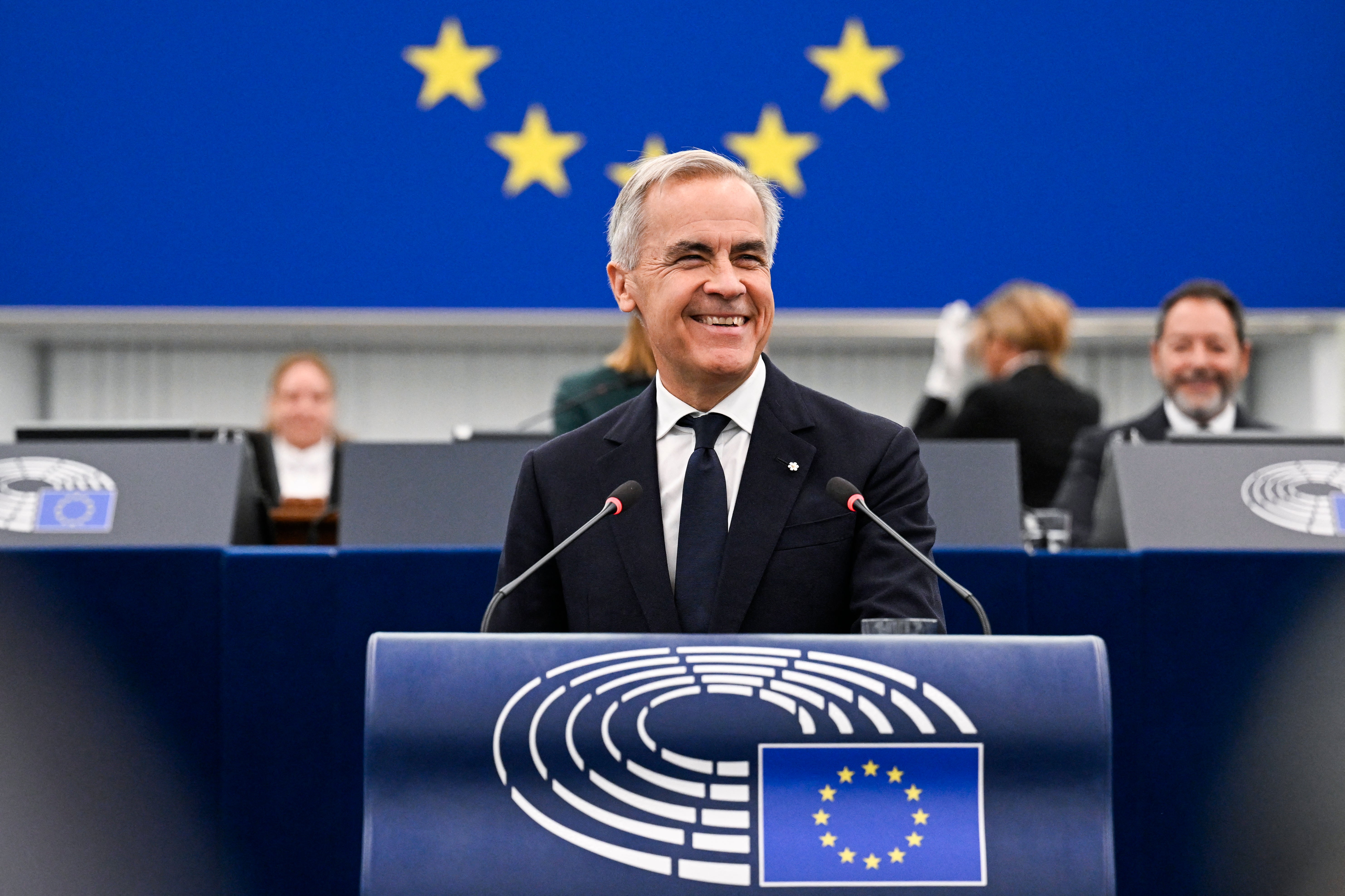 Canadian Prime Minister Mark Carney (pictured) has welcomed proposals for his country to become the EU's first associate member (AFP/Getty)