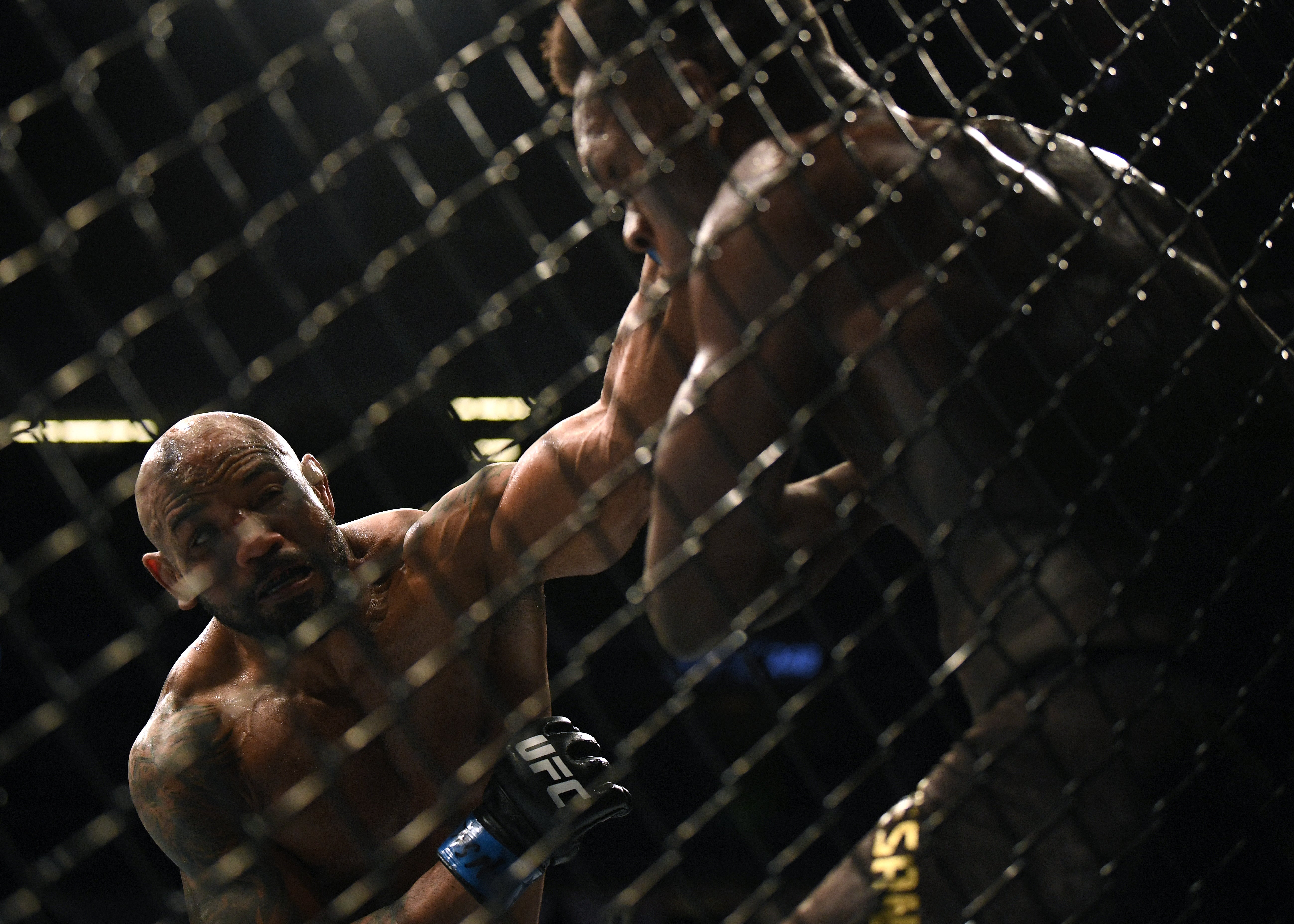 Yoel Romero during a 2020 title shot in the UFC (Getty)
