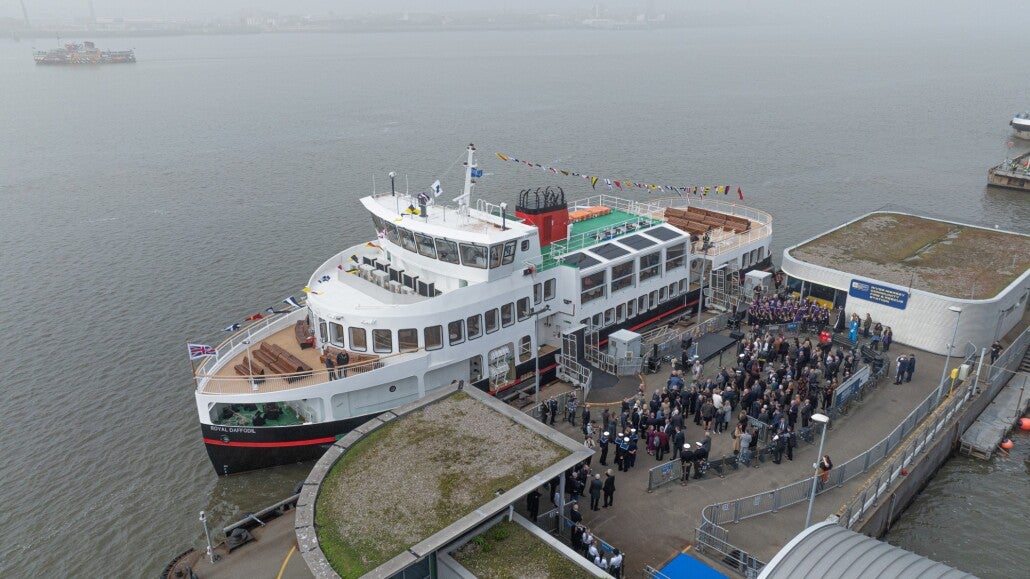 Royal Daffodil at its naming ceremony on the River Mersey on 22 September