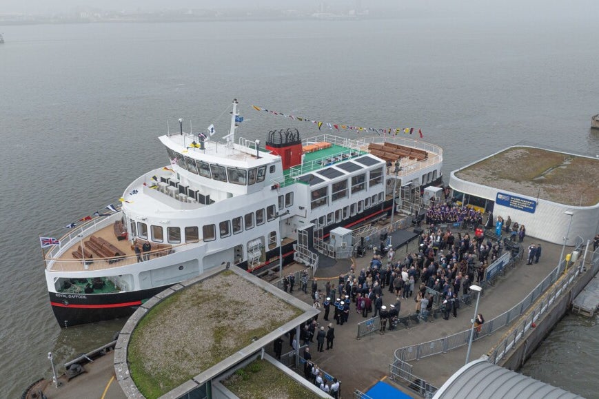 Royal Daffodil at its naming ceremony on the River Mersey on 22 September (LCRCA)