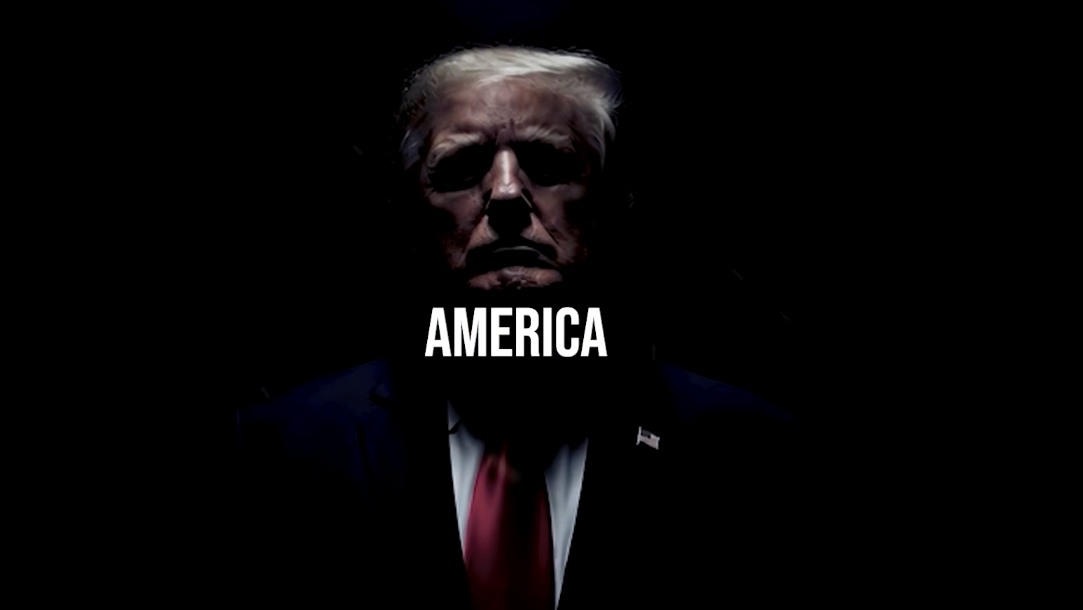 The ad, which praises Trump’s presidency and promotes an anti-communist message, says ‘Paid for by the US government’ at the end (The White House)