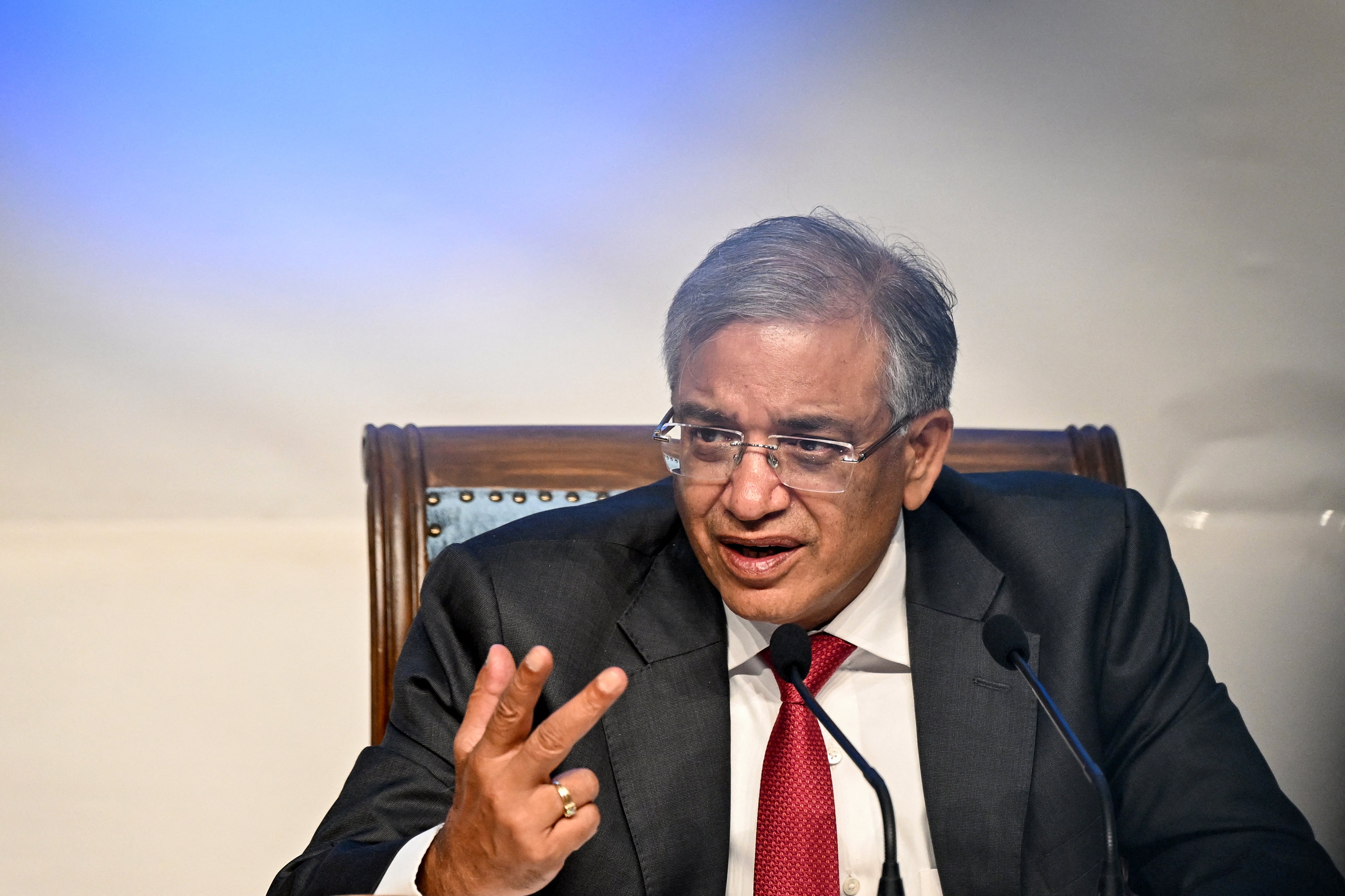 Gyanesh Kumar, Chief Election Commissioner (CEC) of India, addresses a press conference in New Delhi on August 17, 2025 (AFP/Getty)