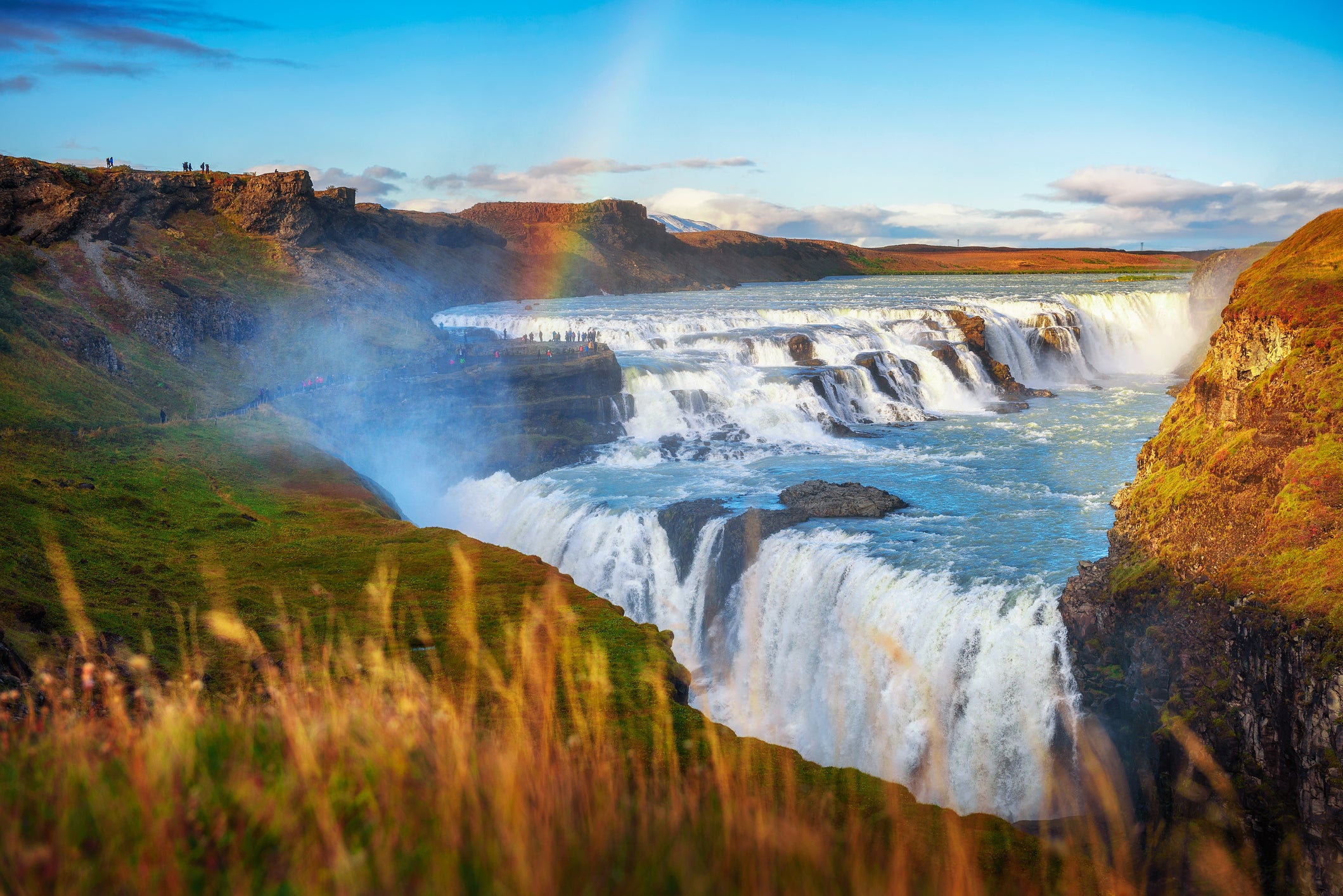 The remarkable Gullfoss waterfall