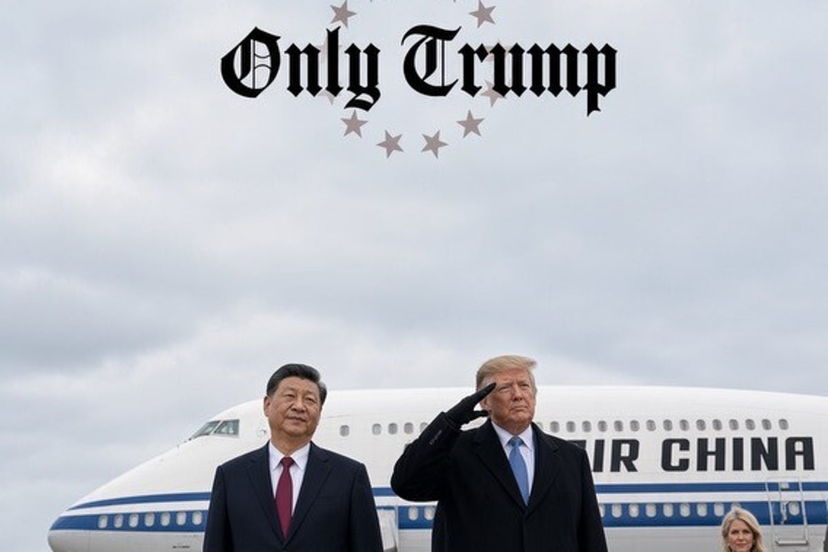 Trump shared a photo of meeting China’s Xi at the airport. The internet has a lot of questions