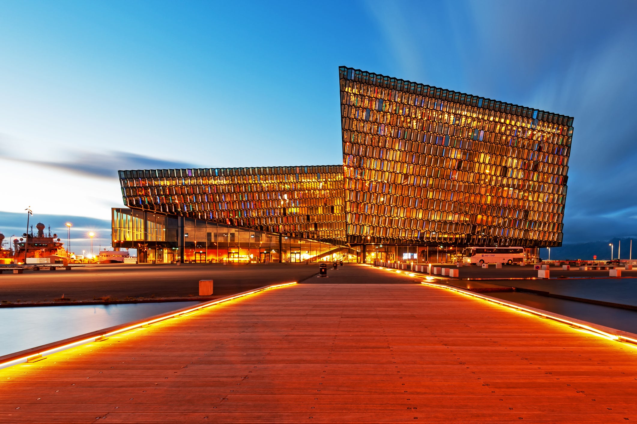 The Harpa Concert Hall is a 'vast, glittering honeycomb'