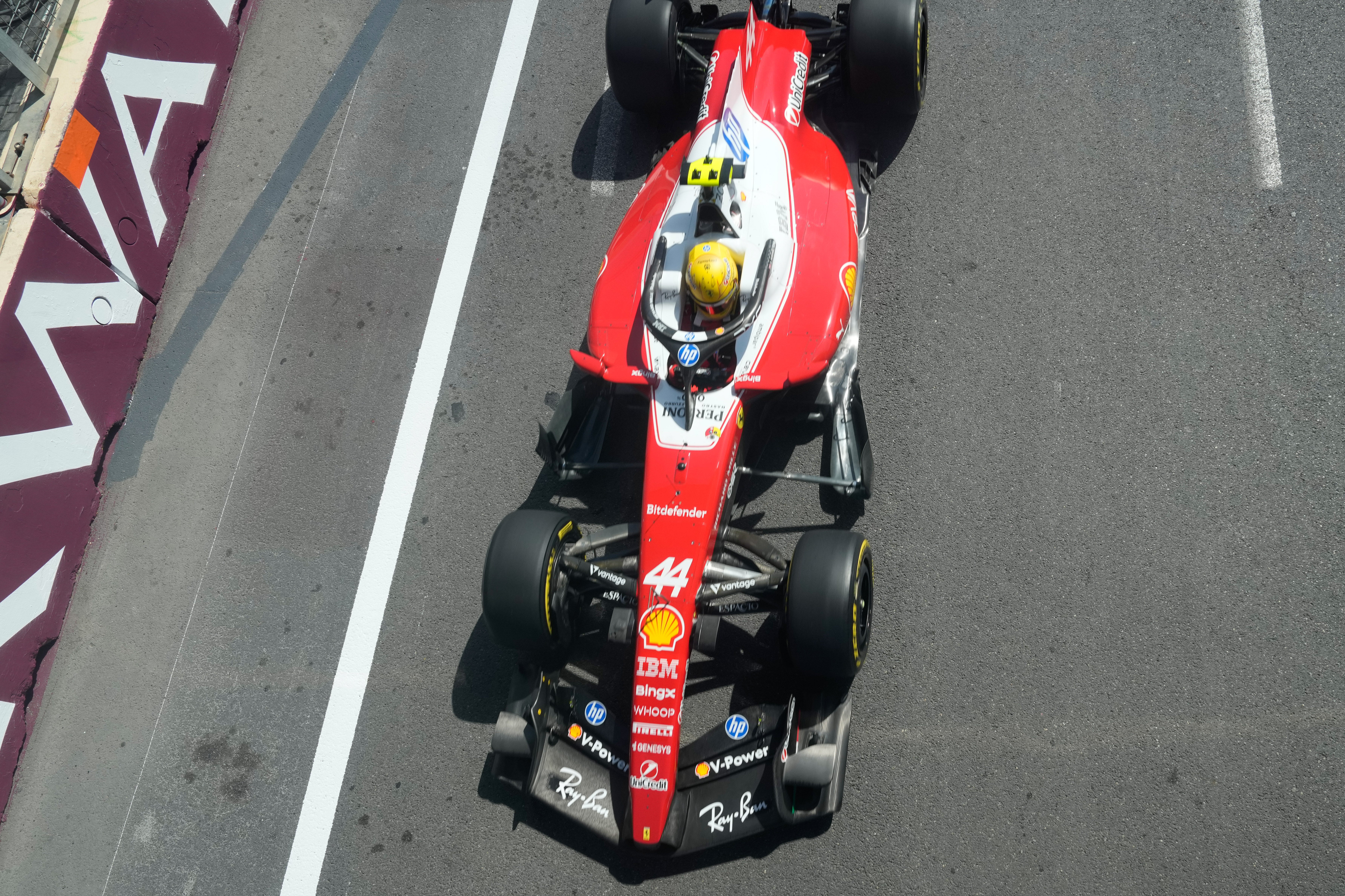 Lewis Hamilton finished a distant fifth in practice (Darko Bandic/AP)