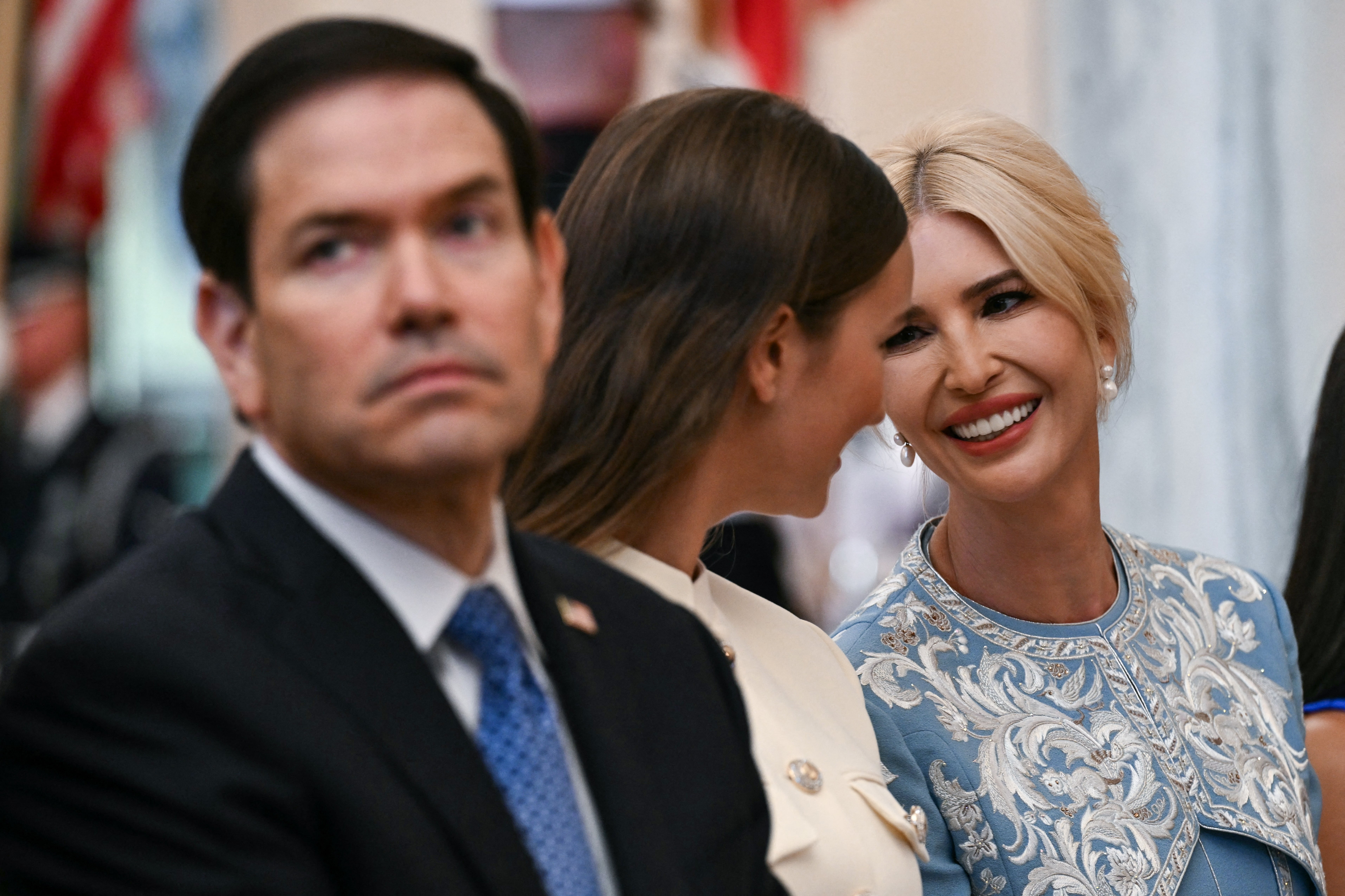Ivanka Trump was given a front row seat for Chinese President Xi Jinping's state visit, while Cabinet members were placed further away from the podium