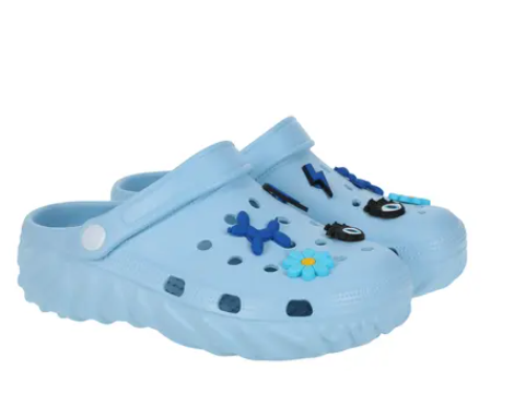 Five Below sold the Juniors Charm Clogs (pictured) for $7, compared with $44.99 for Crocs’ Kids’ Crocband Clog (Five Below)