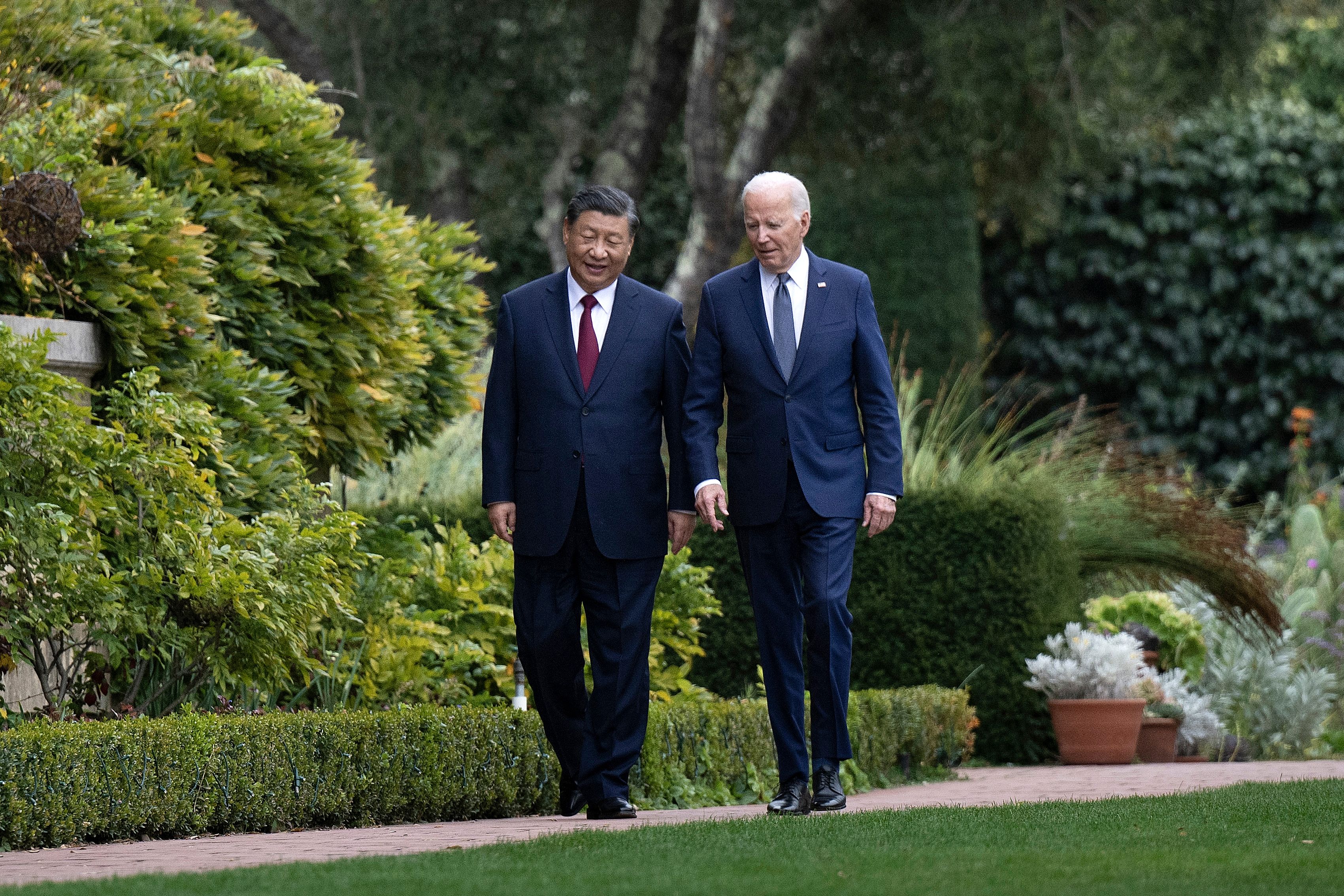 Joe Biden and Xi Jinping met in 2023 on the sidelines of a summit in San Francisco, rather than during a state visit (AFP/Getty)