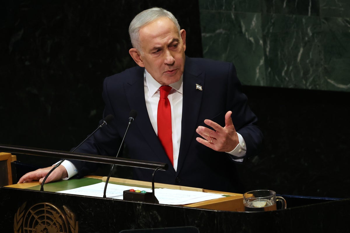UN delegates walk out of Netanyahu speech as he labels them ‘moral cowards’ and defends Israel’s actions
