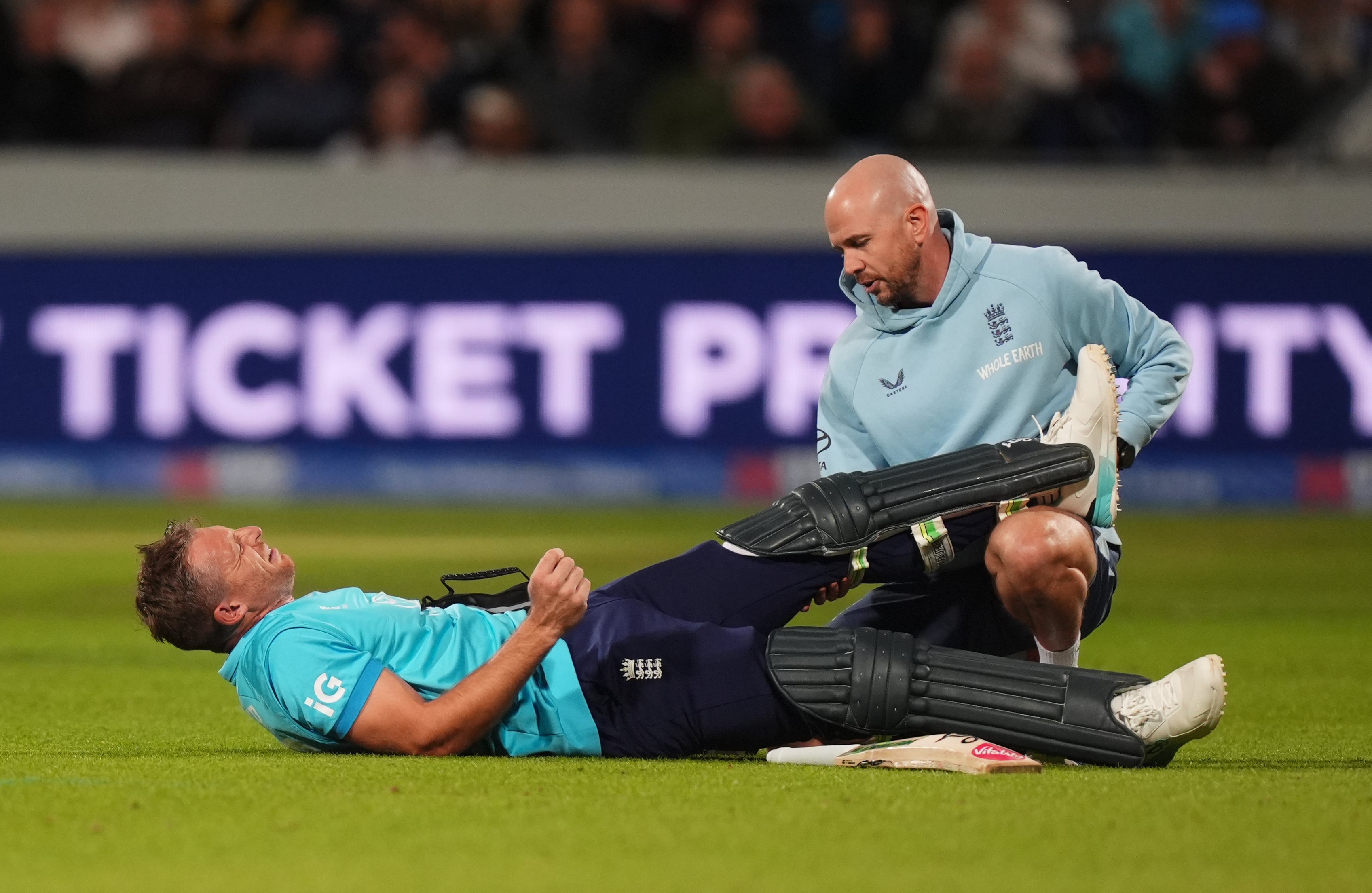 Jos Buttler was in pain with a hamstring injury (PA)