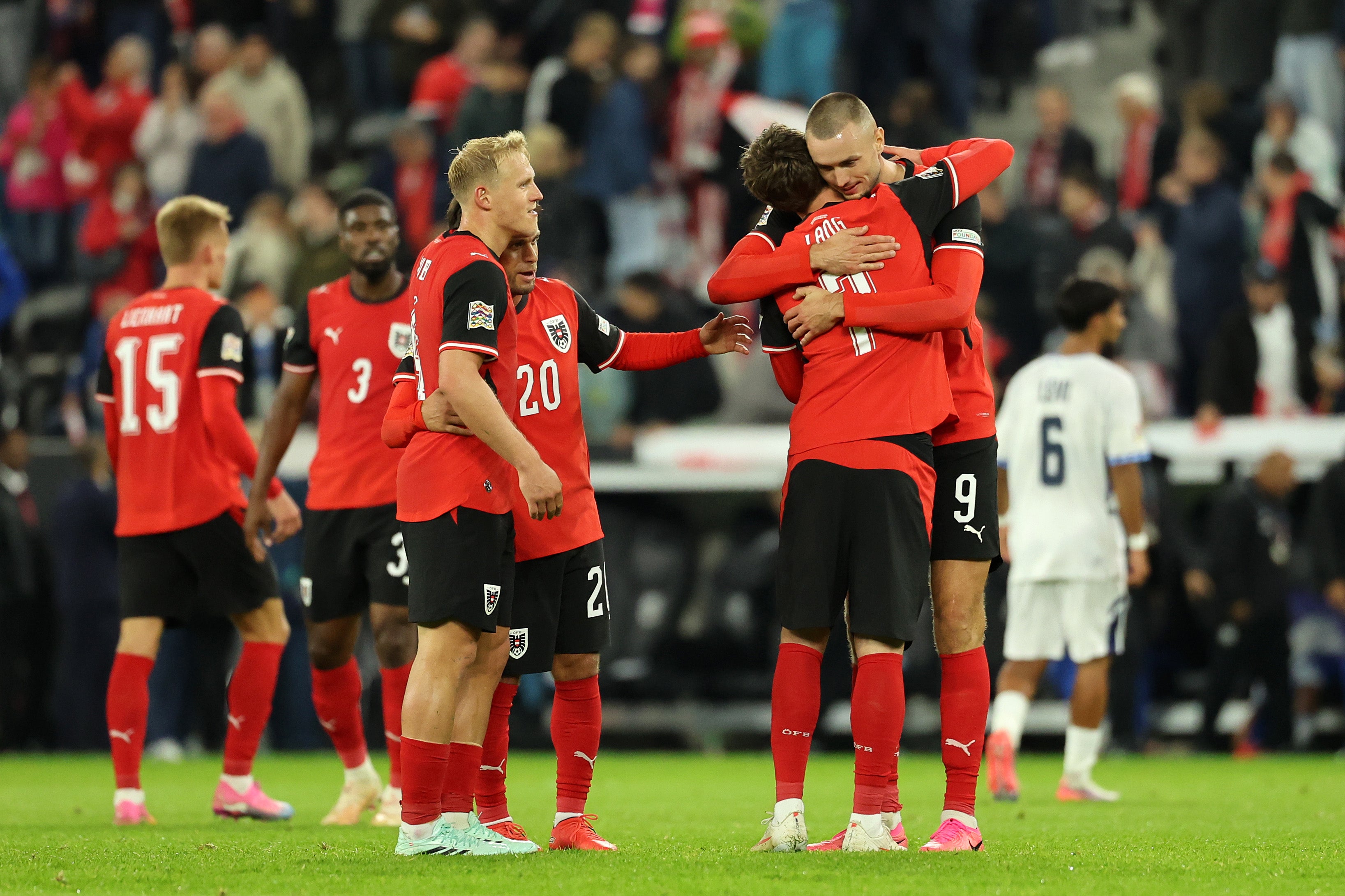 Austria scored two late goals to win the match 3-1 (Getty)