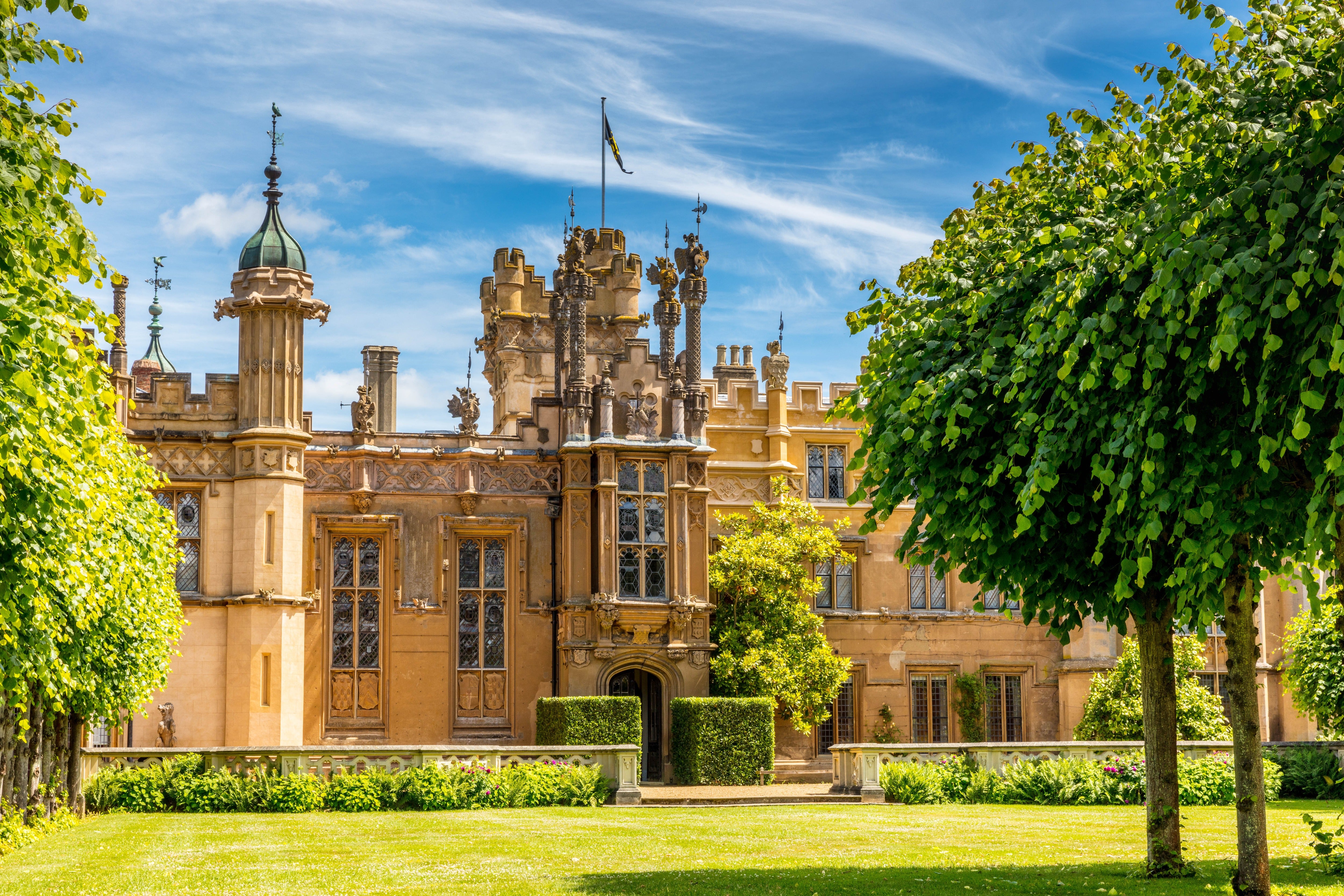 Knebworth House is known for hosting a rock festival in its park