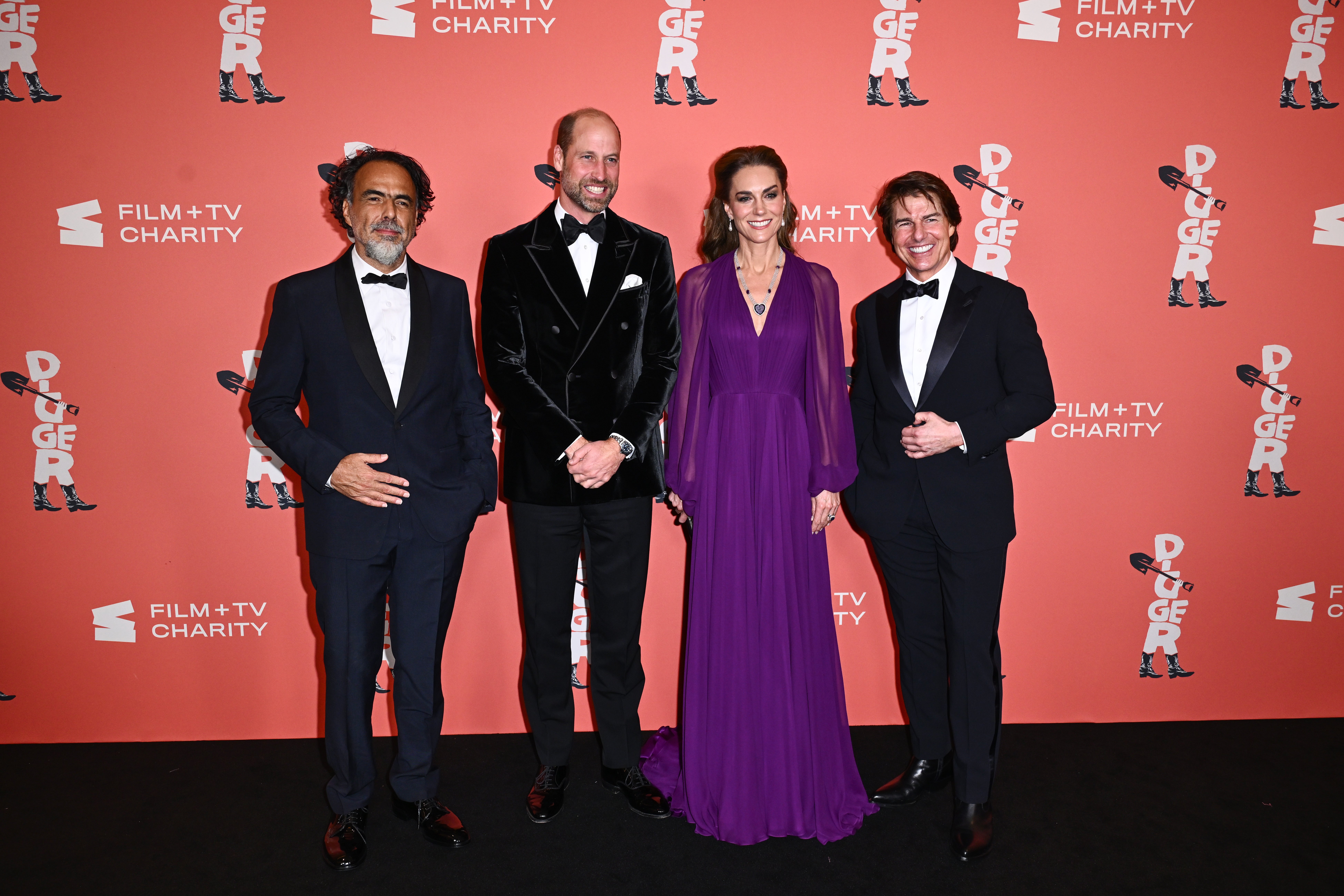 Alejandro González Iñárritu, Prince William, Prince of Wales, Catherine, Princess of Wales and Tom Cruise attend the ‘Digger’ (Getty)