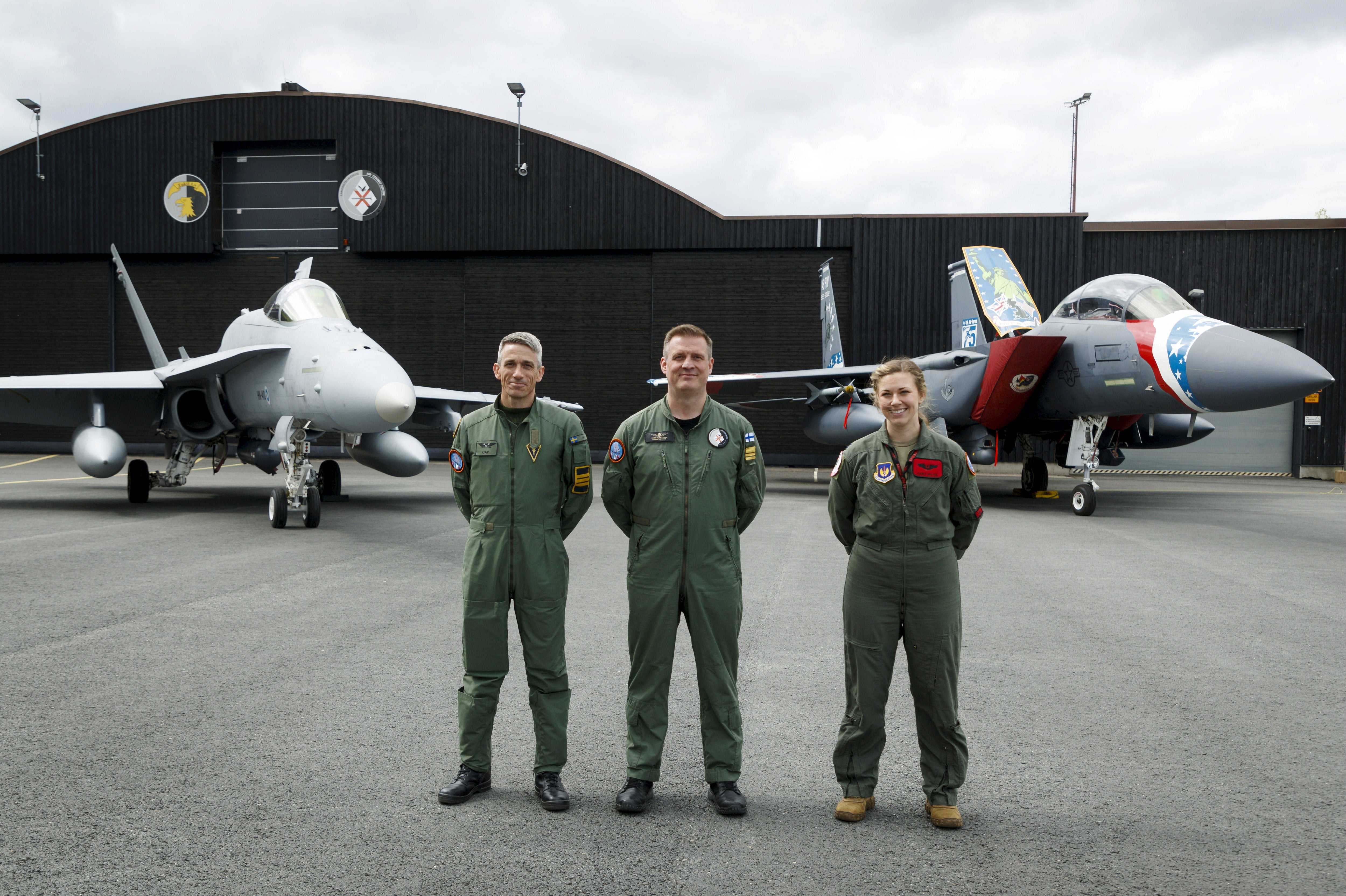 A defence exercise hosted by the Air Forces of Finland, Norway and Sweden. (AFP/Getty)