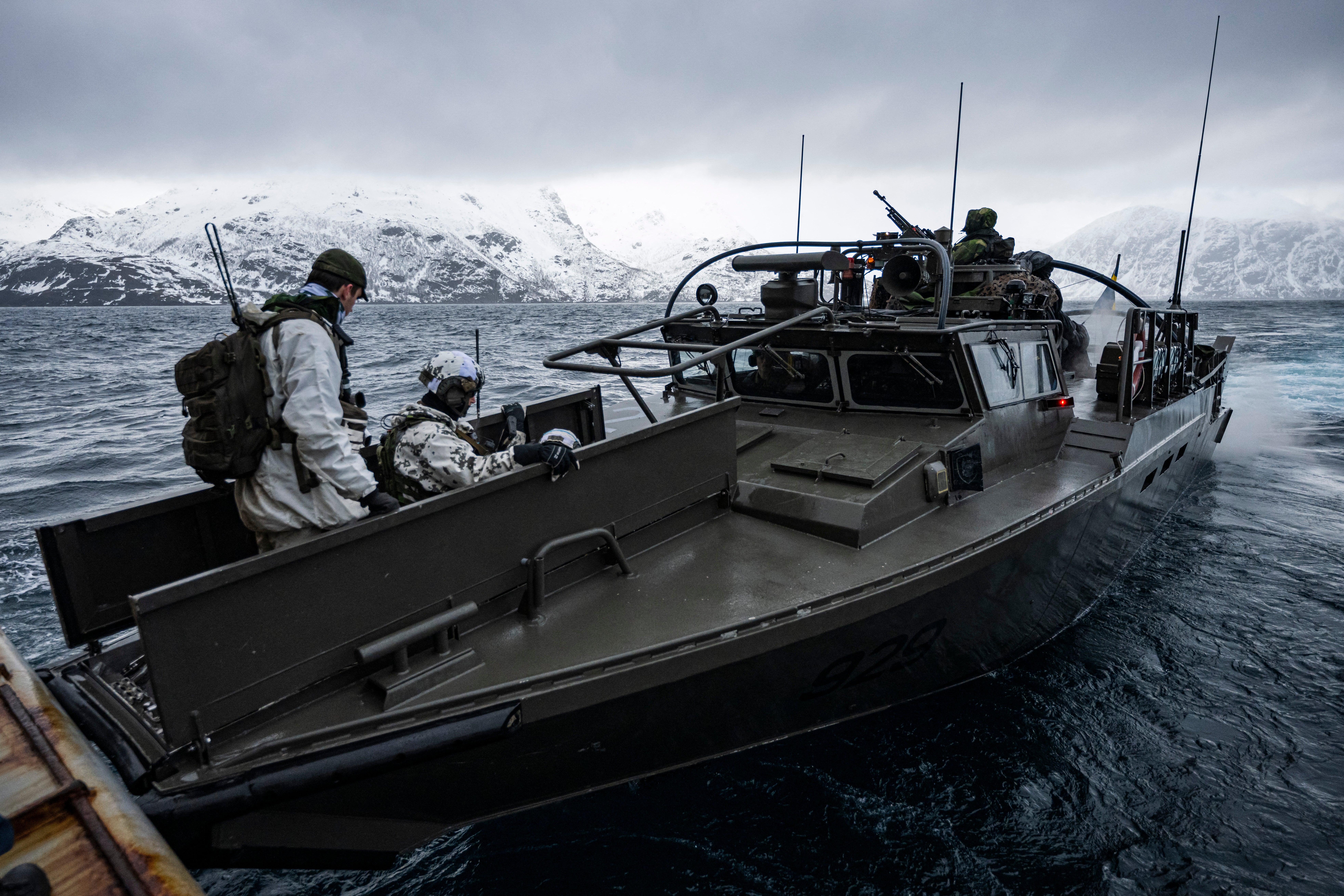 Nordic Response 24 is part of the larger Nato exercise Steadfast Defender. The exercise involves air, sea, and land forces, with over 100 fighter jets, 50 ships, and over 20,000 troops practicing defensive manoeuvres in cold and harsh weather conditions (AFP/Getty)