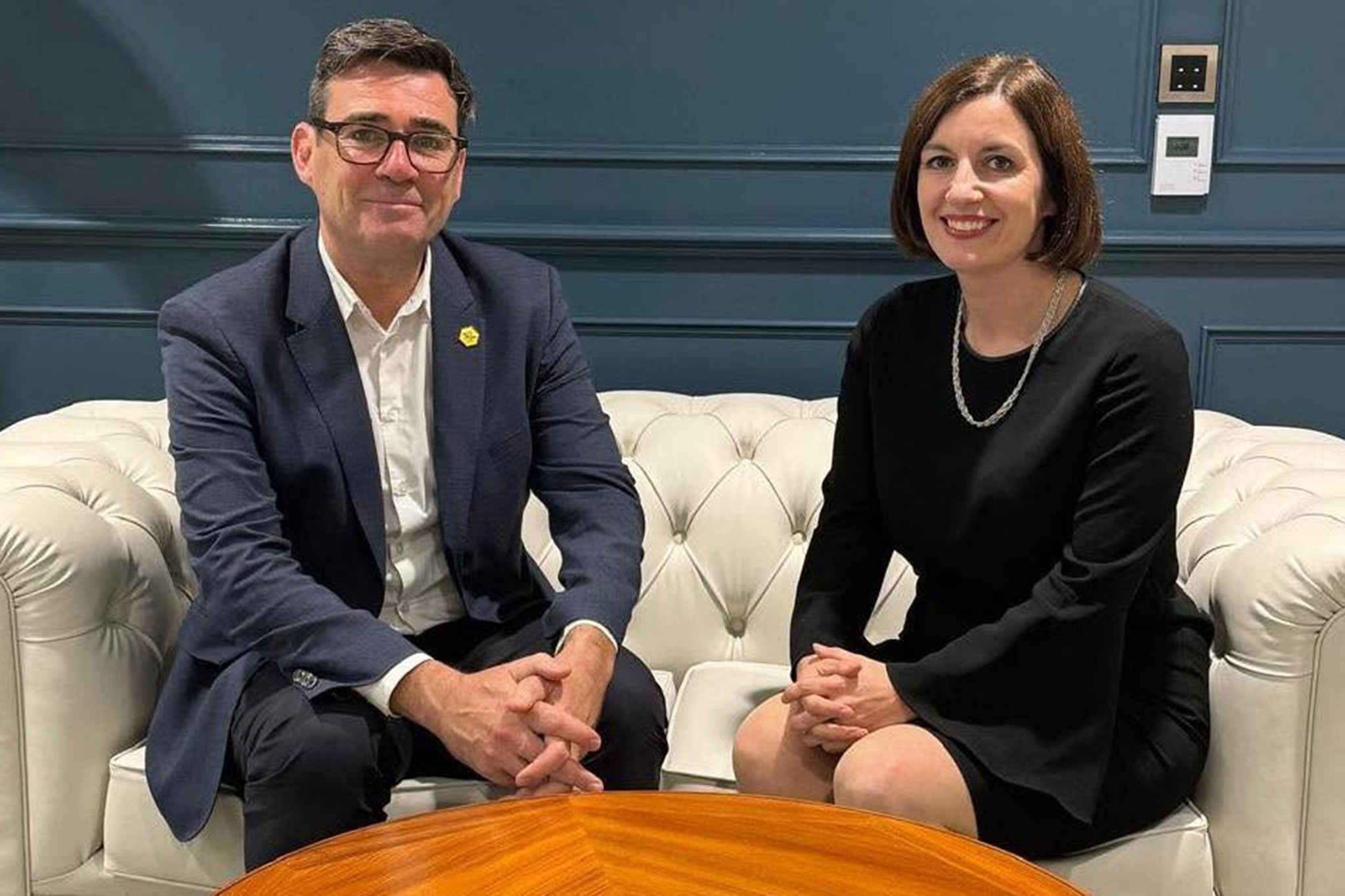 Andy Burnham with Ms Phillipson