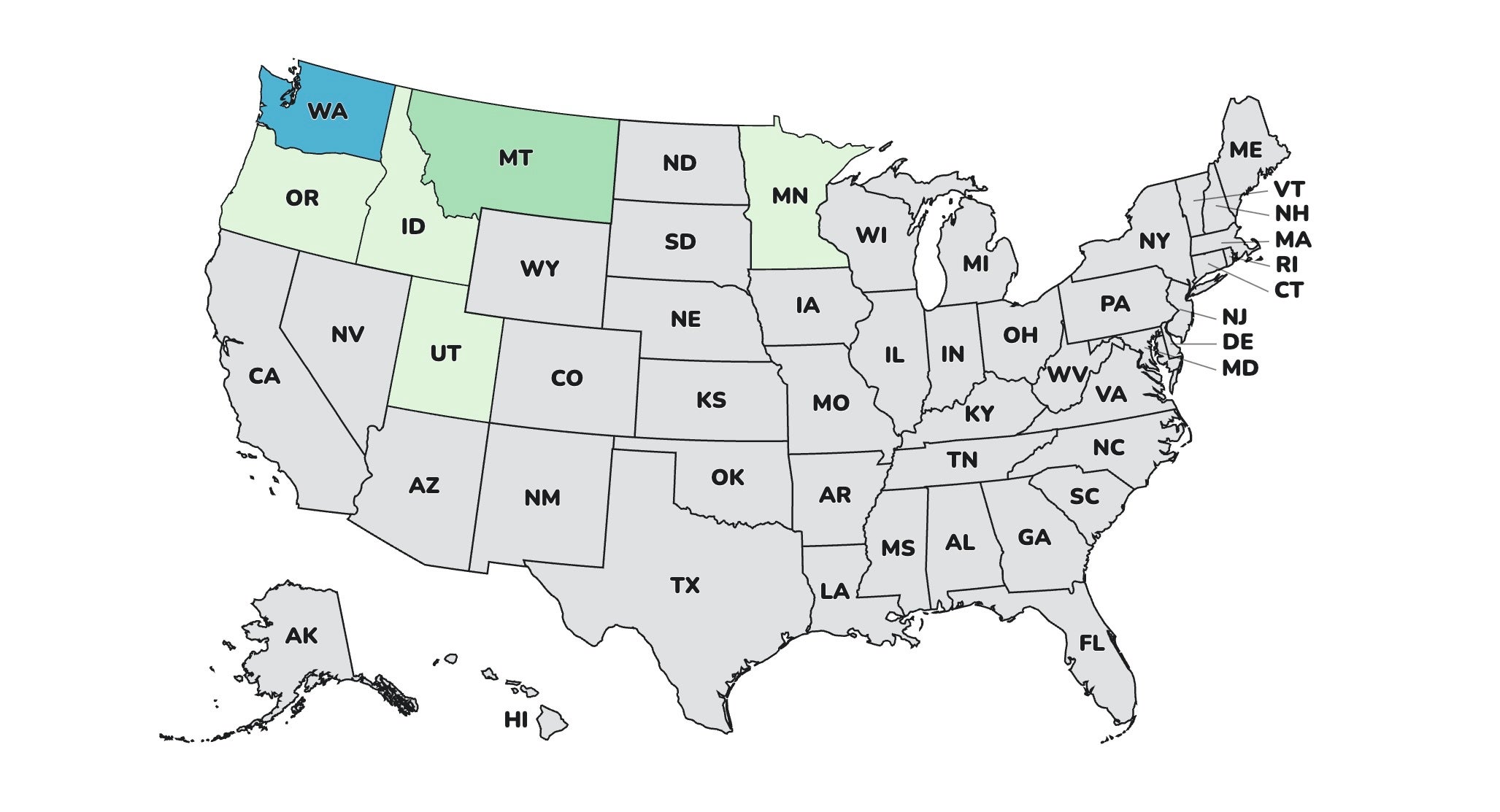 This Centers for Disease Control and Prevention map shows the states affected by the Salmonella outbreak tied to broccoli sprouts (CDC)