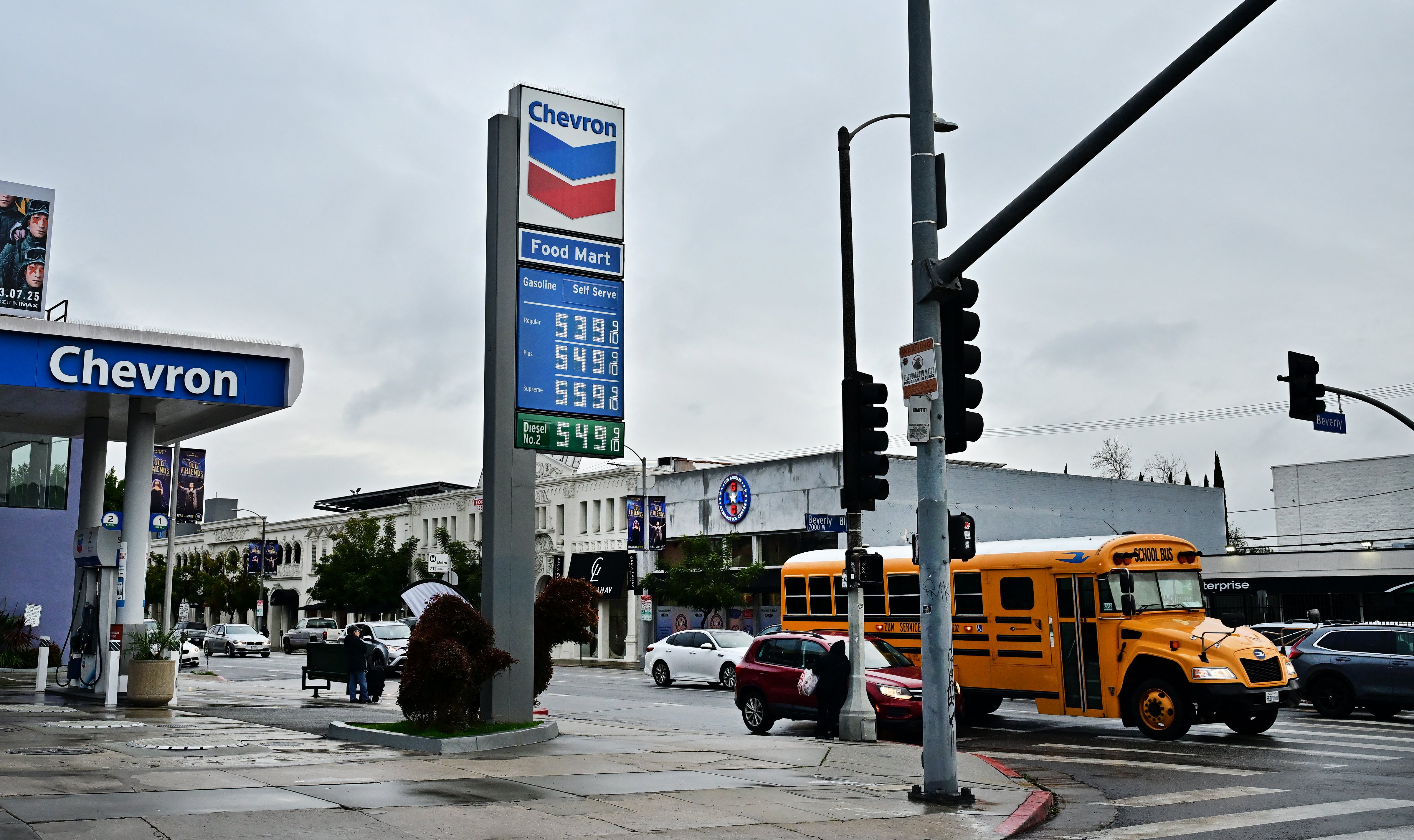 The national average price per gallon hovering near the record $6.53 reported Tuesday by AAA - an increase from the $3.74 a year ago in September (AFP via Getty Images)