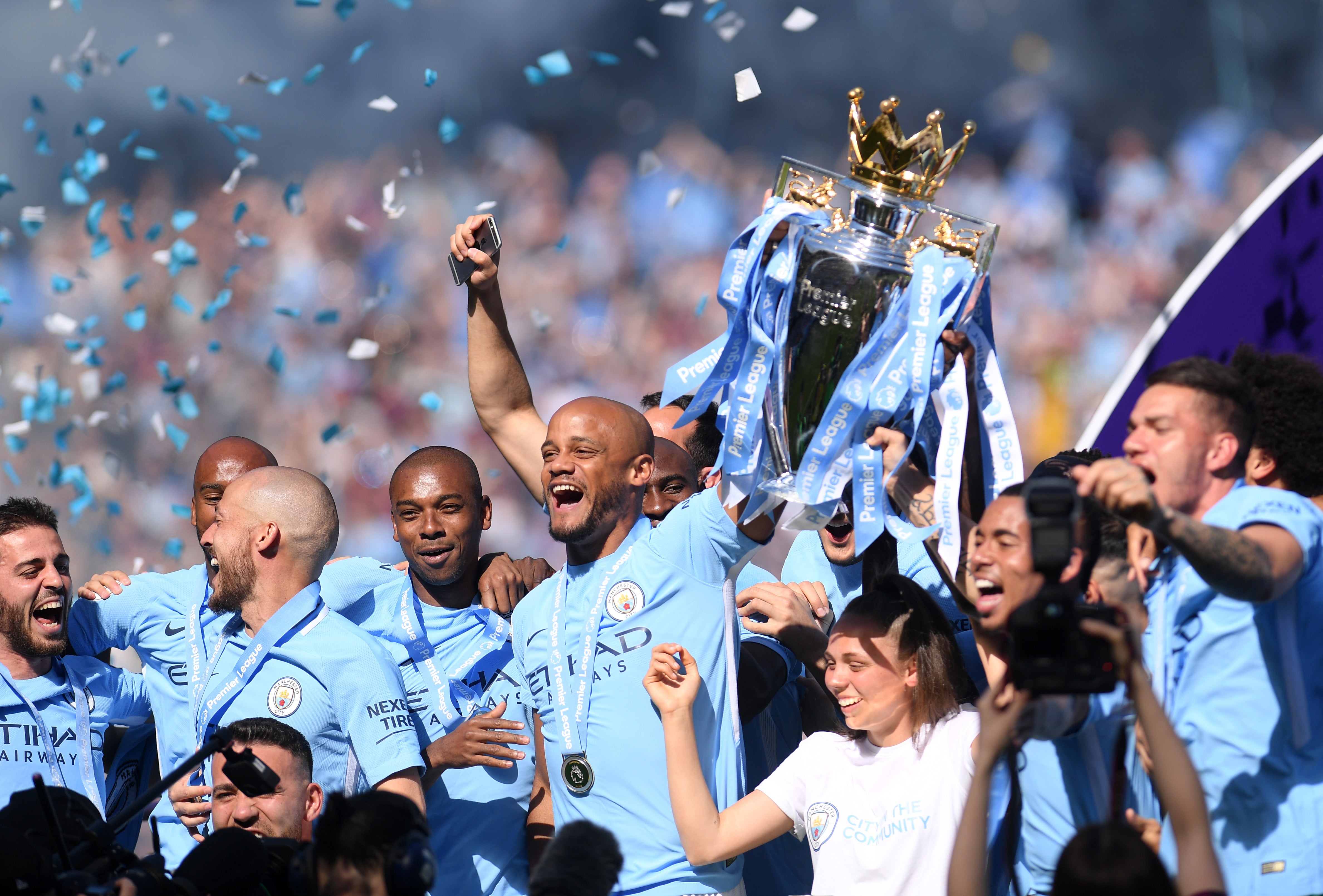 Manchester City won the Premier League title in 2017/18 in Pep Guardiola's second season in charge