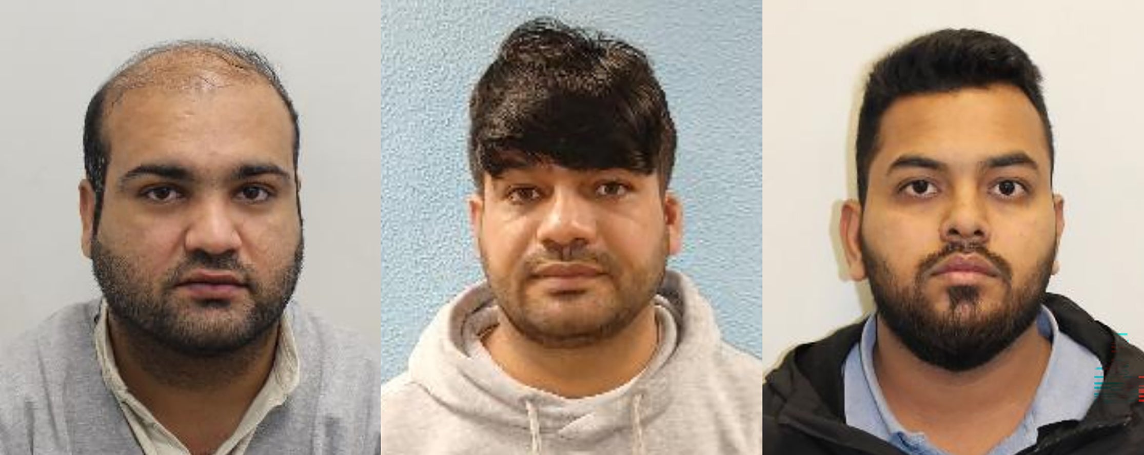 (Left to right) Amir Khadikhel, Ismat Miakhel and Mansoor Mohammed, members of the 
