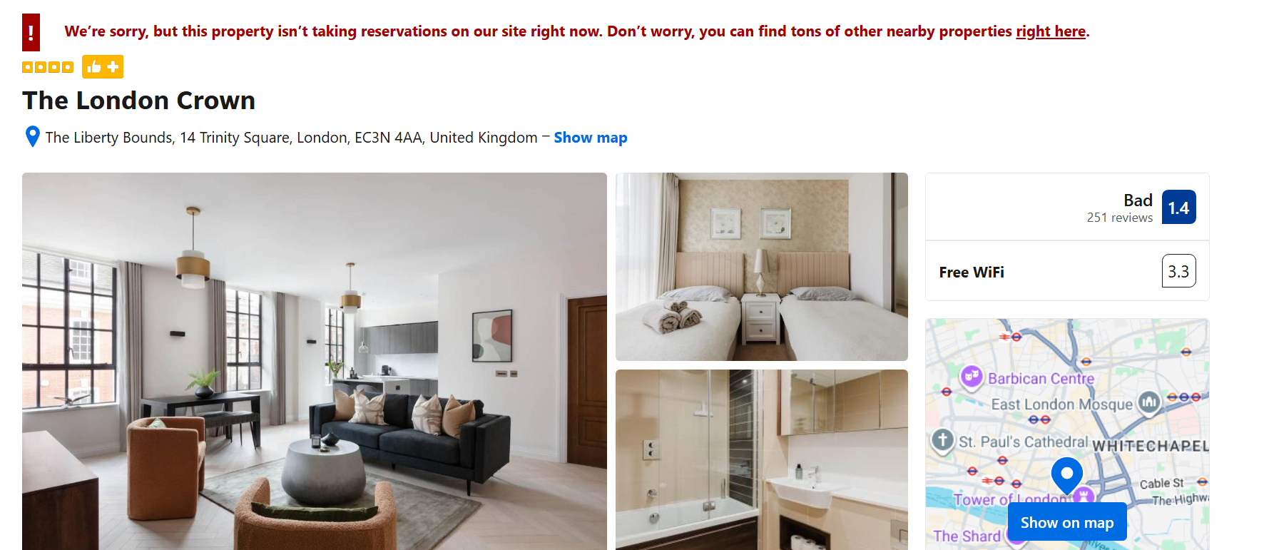 Tourists were fooled by a fake listing on Booking.com