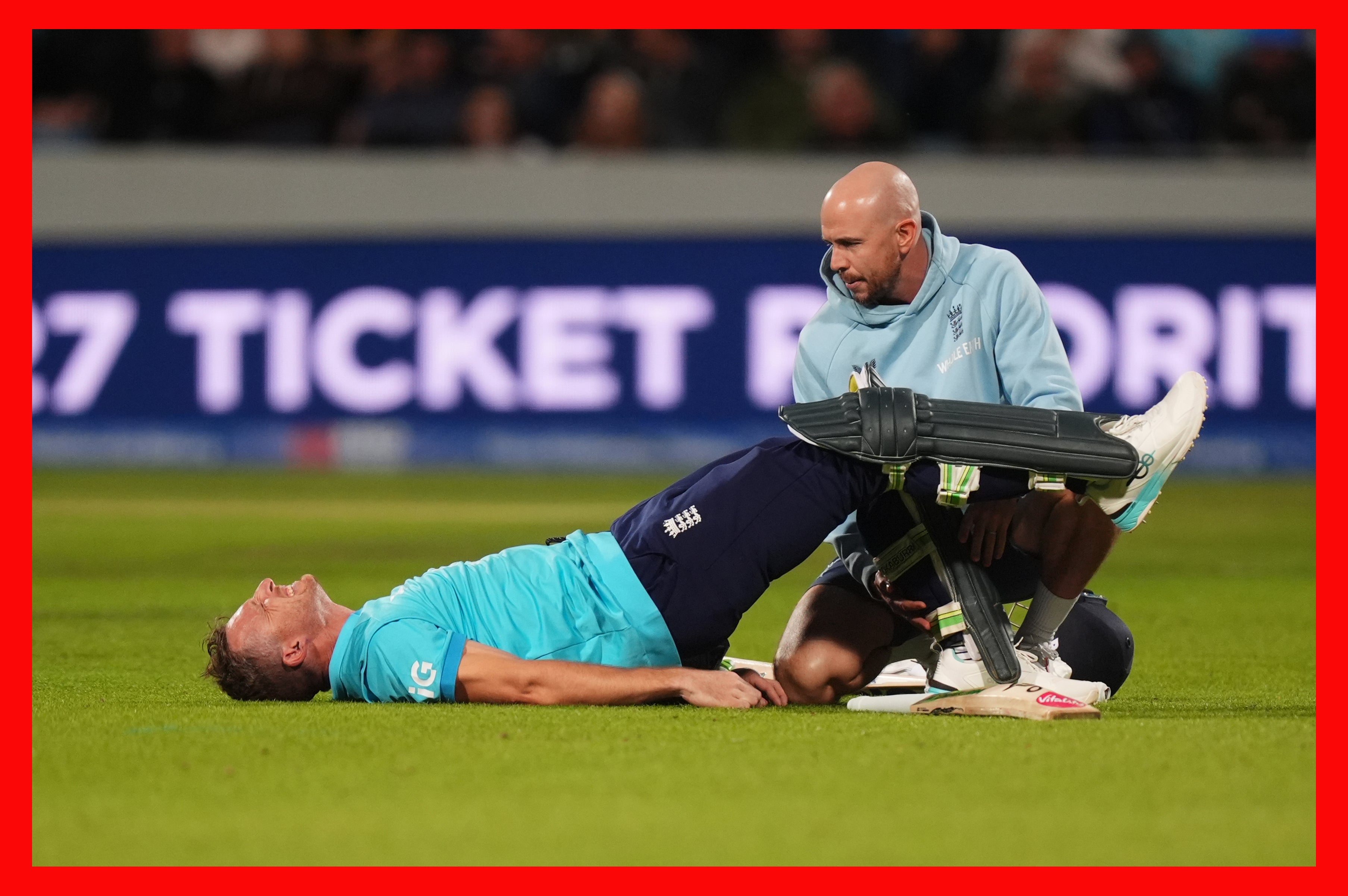 Jos Buttler sustained a hamstring injury at Headingley (Mike Egerton/PA) (PA Media)