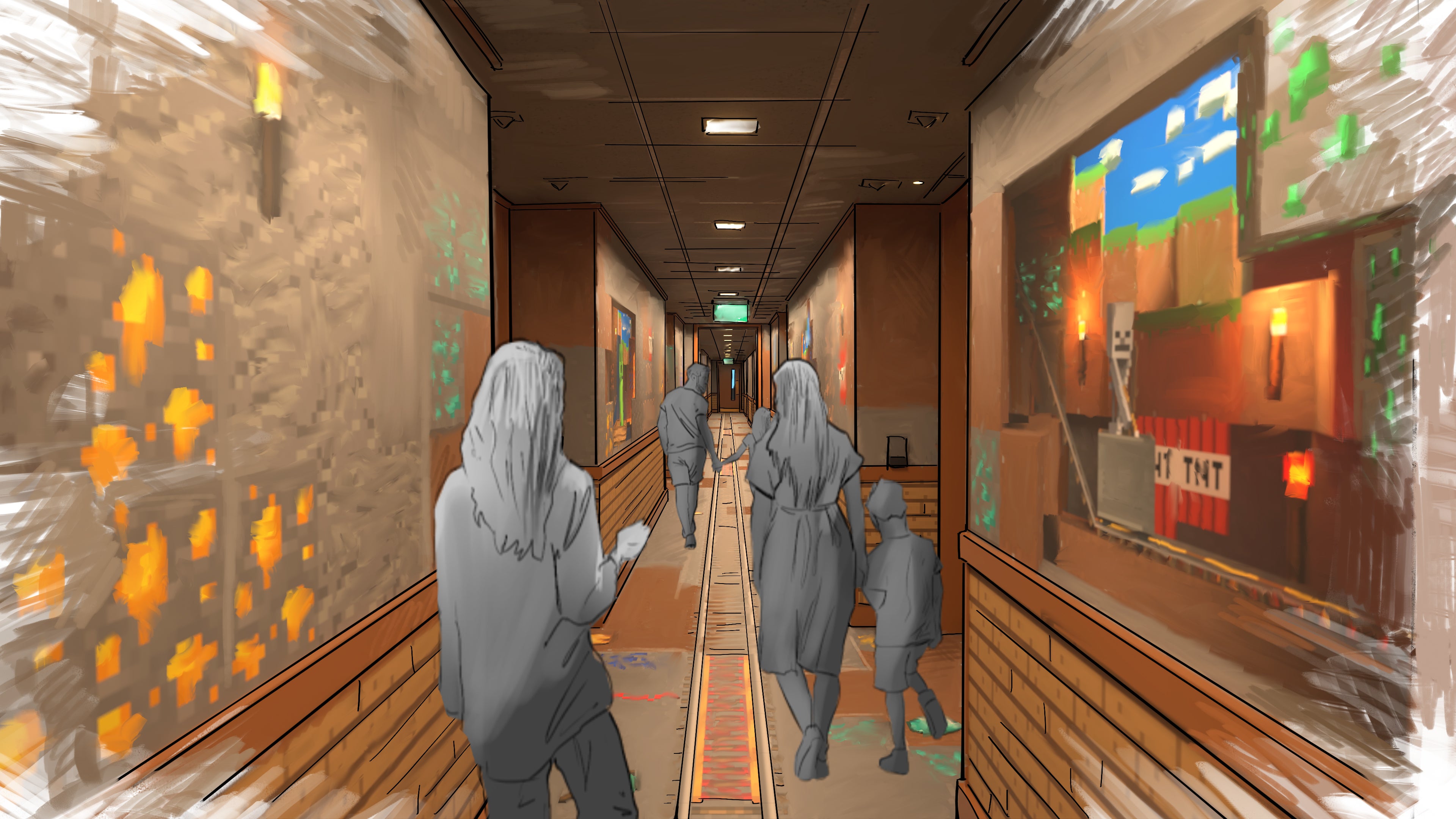 The hotel will be alongside a theme park land