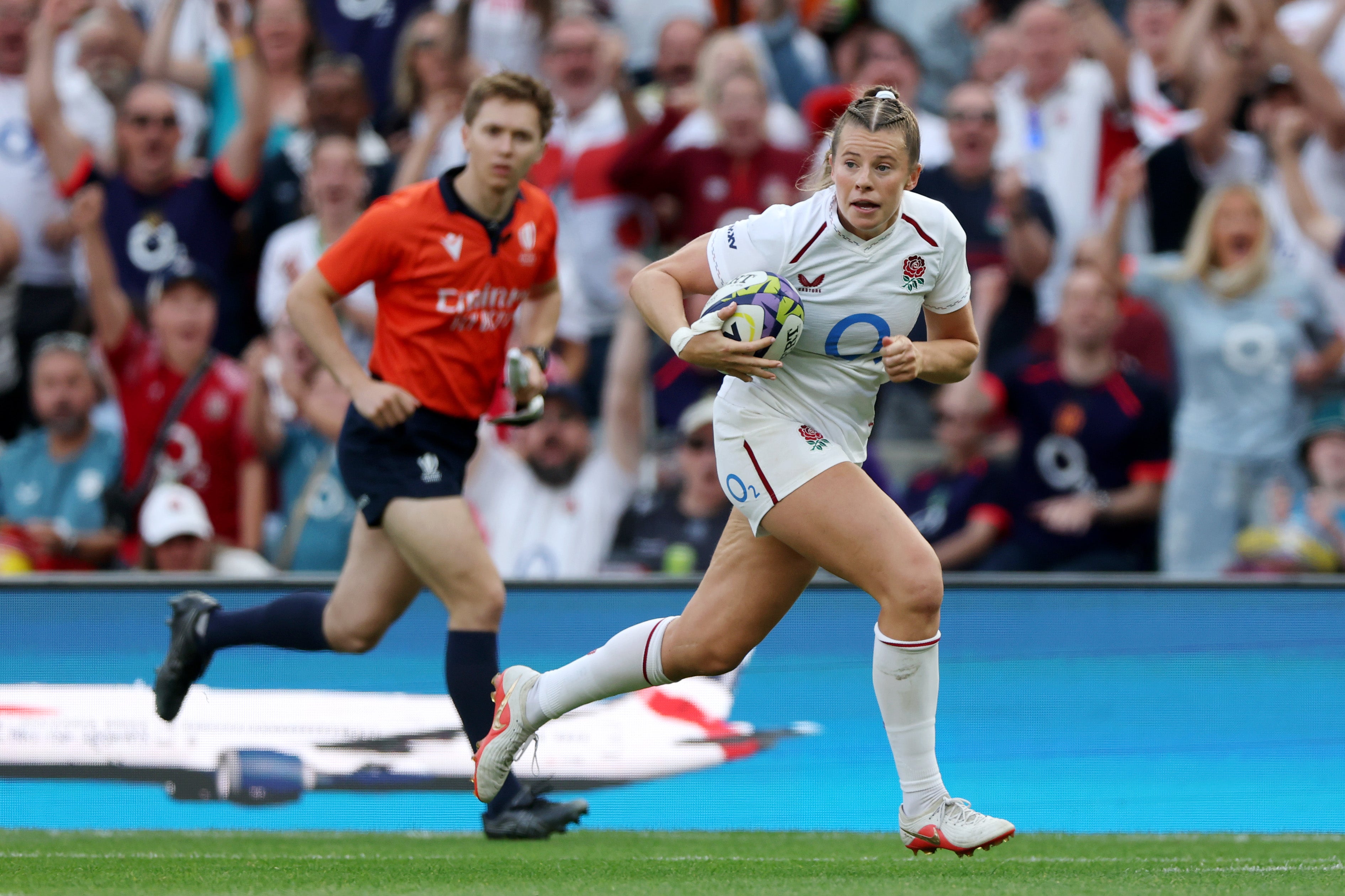 Zoe Harrison scored the winning try with the clock dead