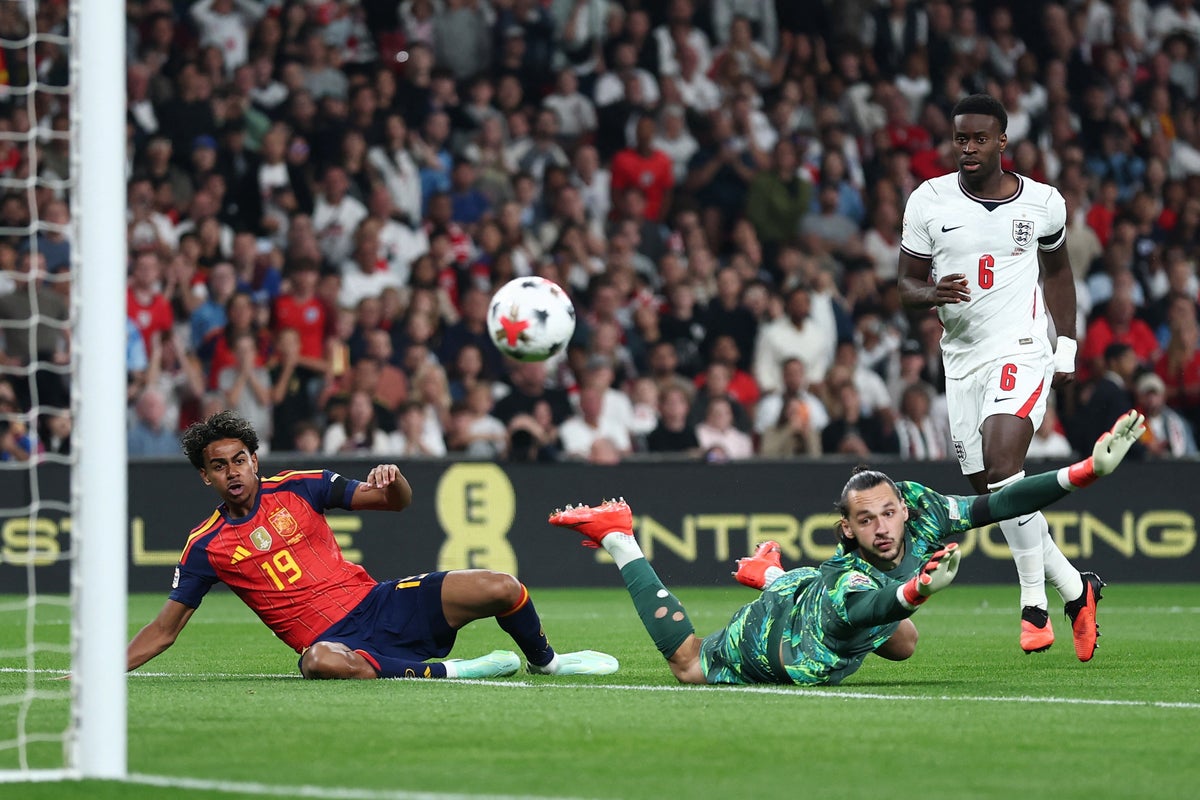 England vs Spain LIVE: Lamine Yamal gives world champions early lead after Marc Guehi error