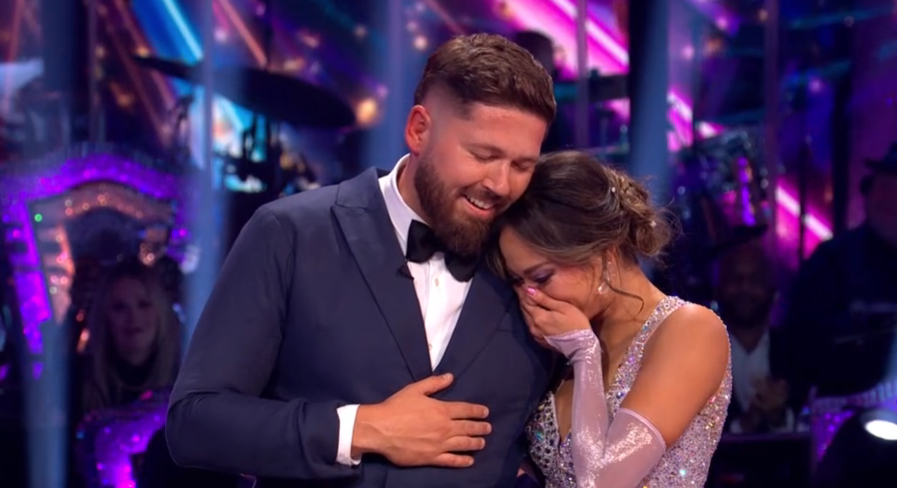 John Nellis and Katya Jones receiving glowing feedback from the judges on Saturday (BBC)