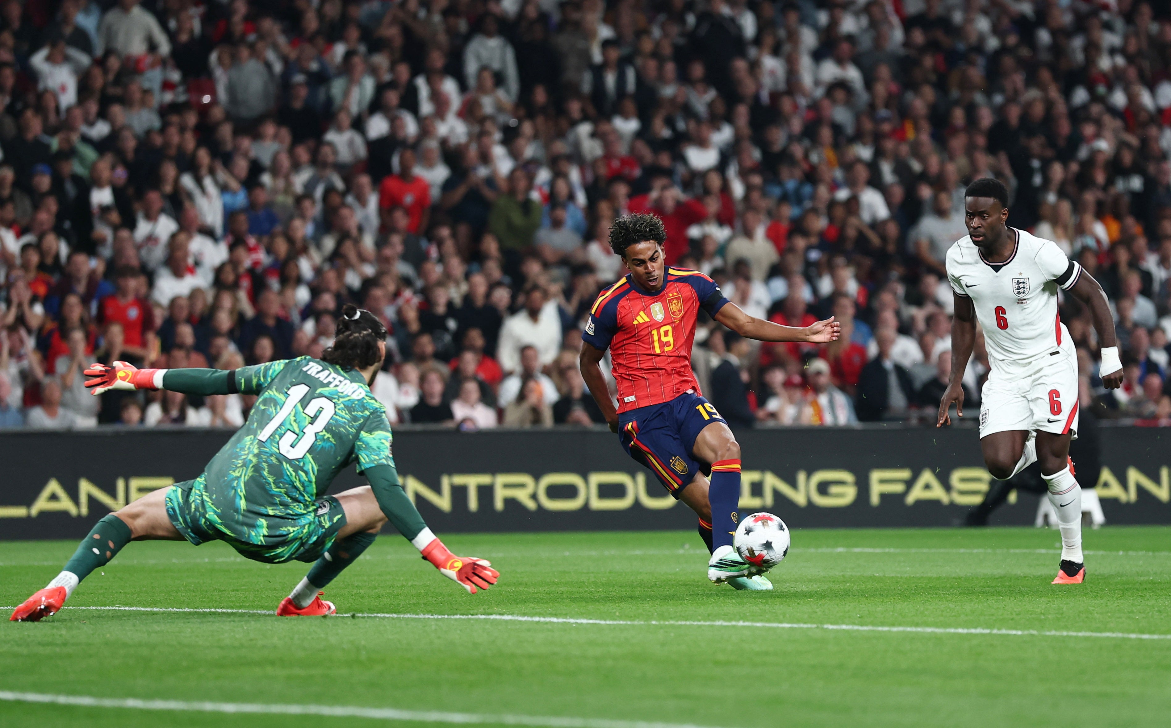 Lamine Yamal sent Spain ahead with less than two minutes on the clock