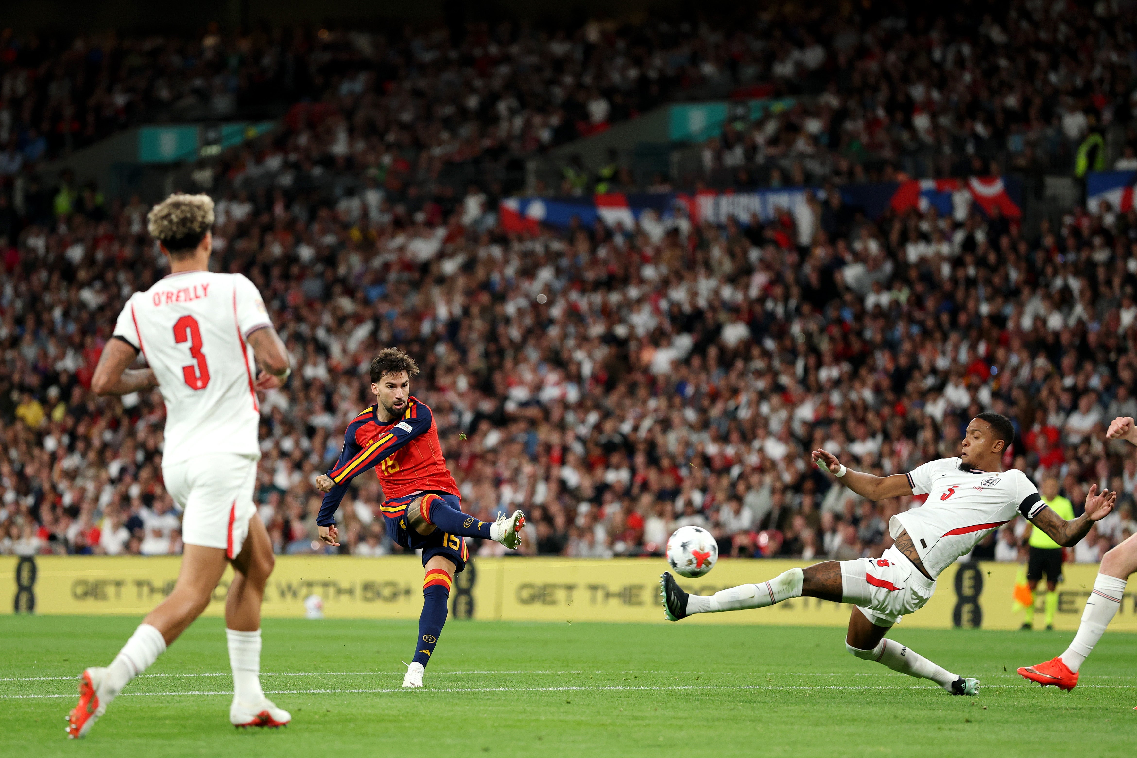 Alex Baena came off the bench to equalise after Nico O'Reilly gave the ball away