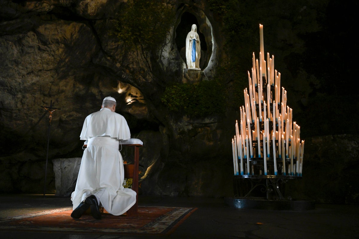 Pope brings message to protect life to French shrine at Lourdes known for miraculous cures
