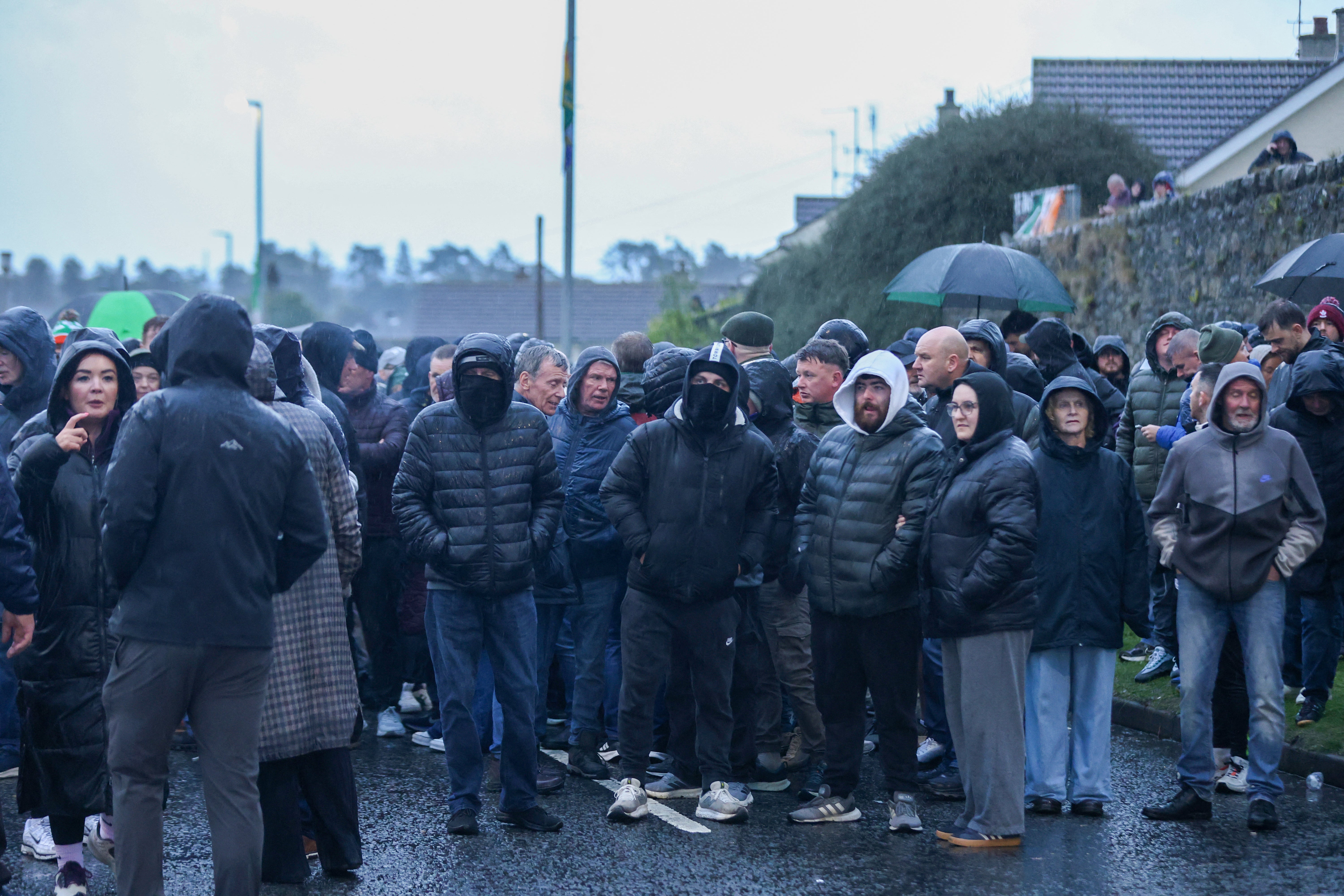 A parade by Northern Ireland's pro-British Protestant Orange Order was set to pass through the area on Sunday for the first time since 1997