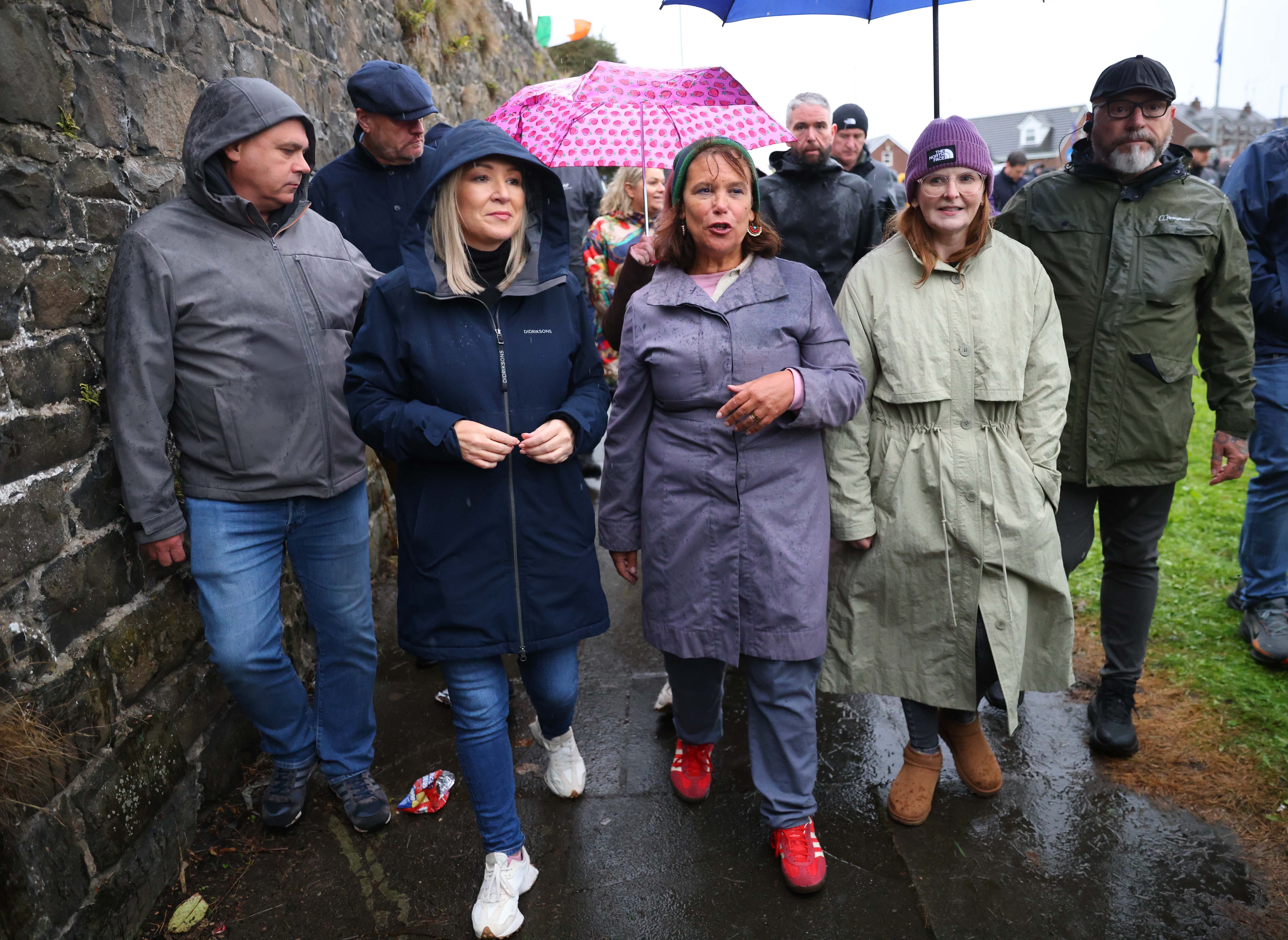 Sinn Féin president Mary Lou McDonald and vice-president Michelle O’Neill were on the Garvaghy Road on Sunday (Peter Morrison/PA) (PA Wire)