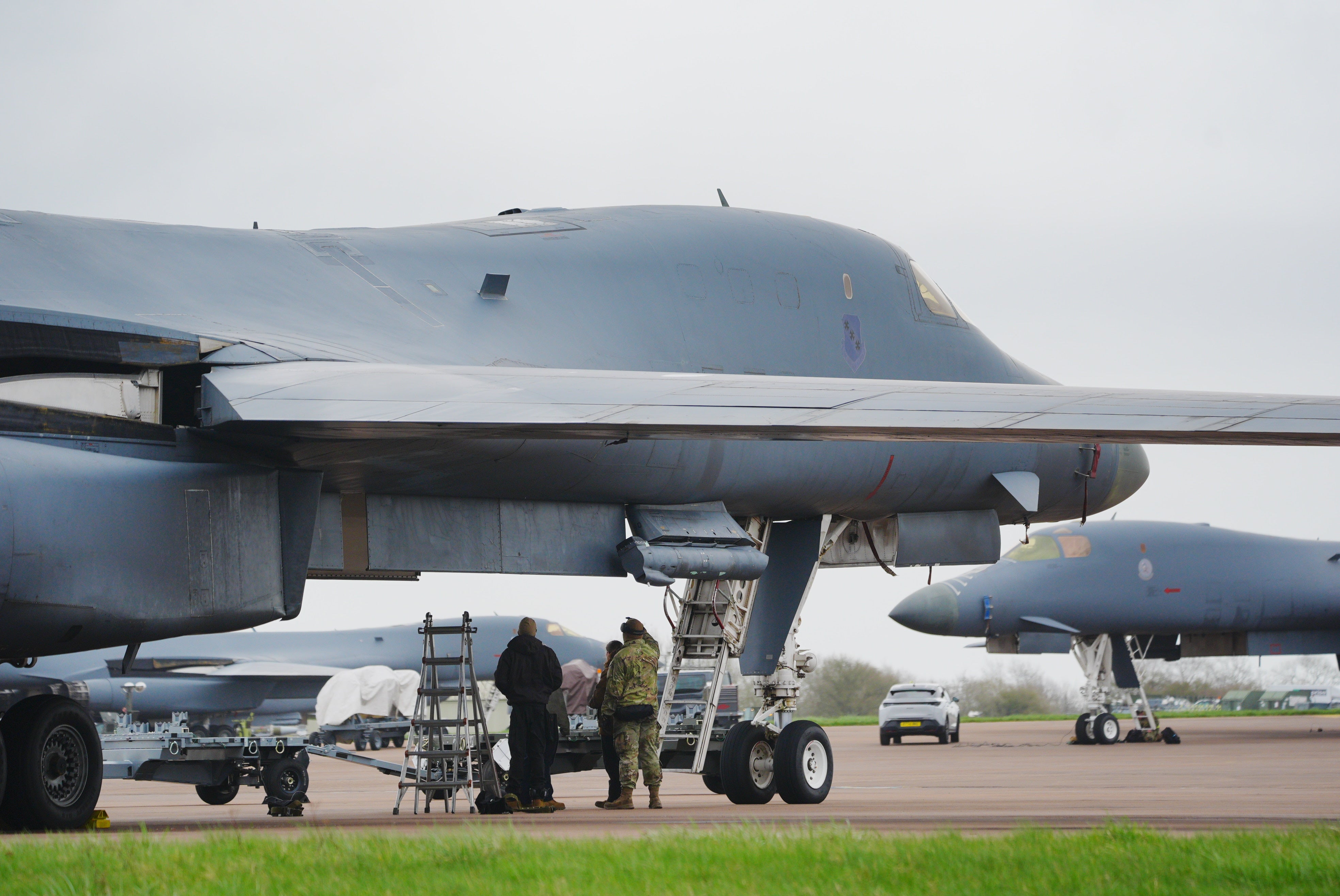 Four American bombers landed at RAF Fairford in March after the US was permitted to use British bases for ‘specific defensive operations’ amid the Iran war (PA)