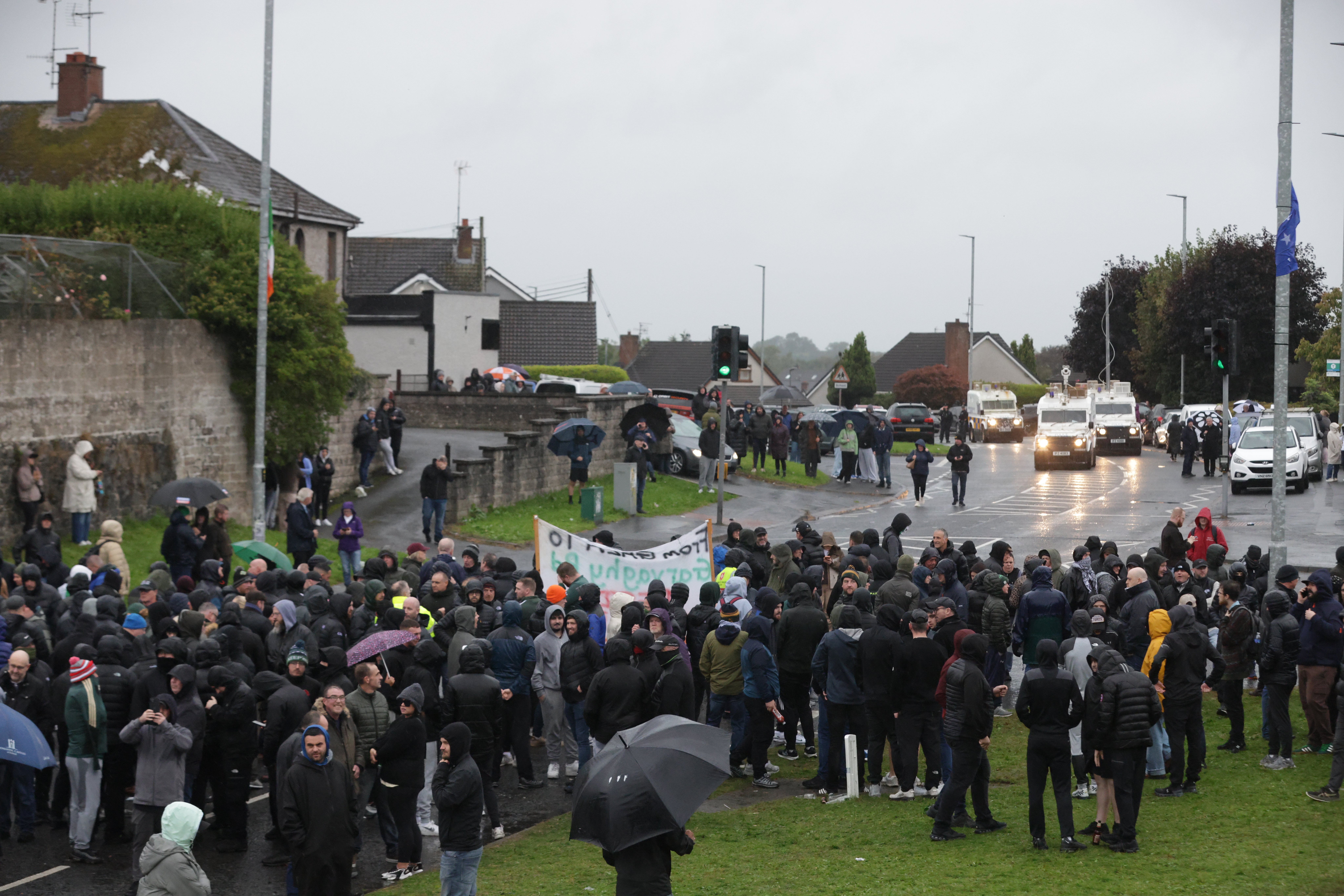 It is the first parade along the Garvaghy Road in Portadown for almost 30 years (Peter Morrison/PA) (PA Wire)