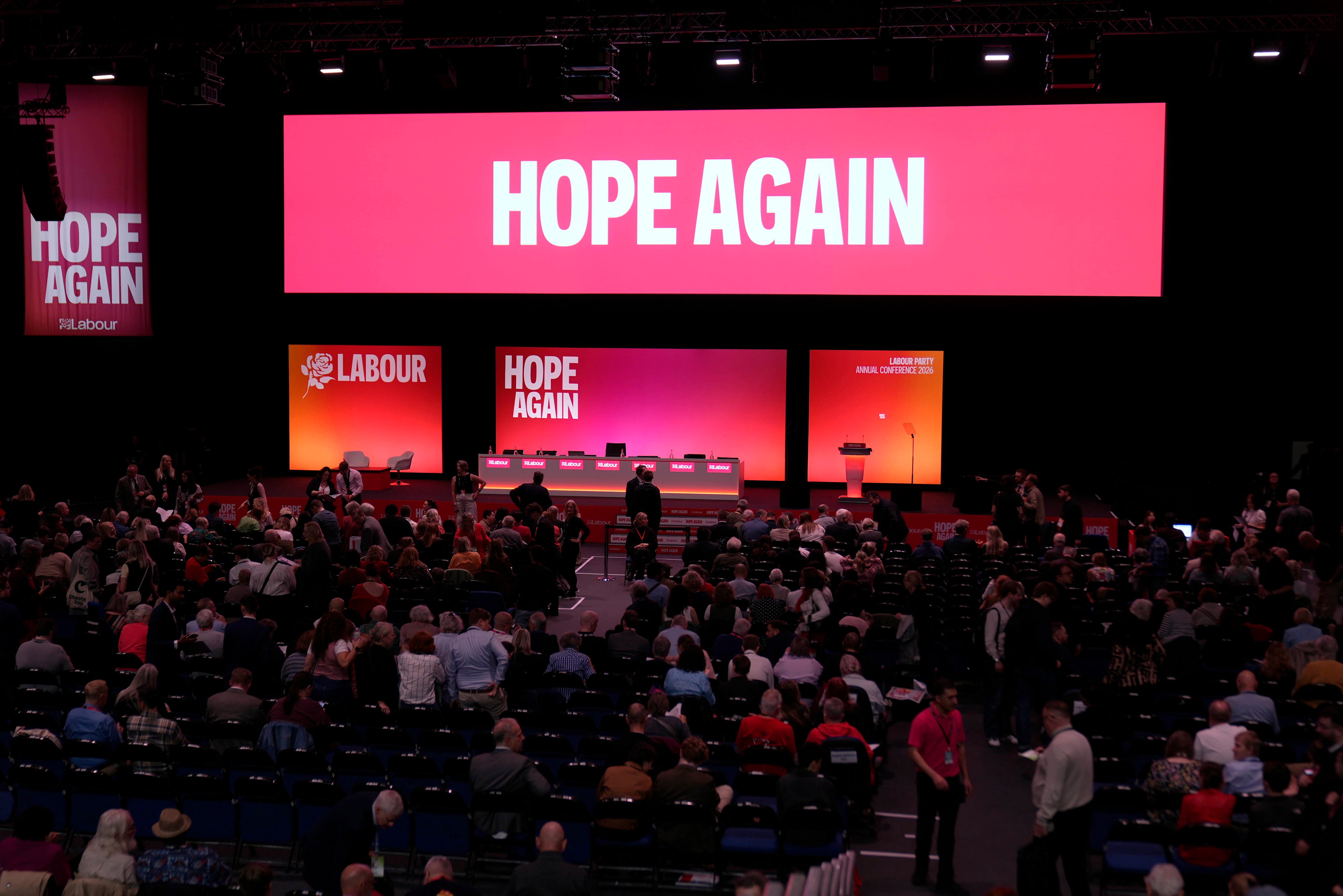 The main hall during the Labour Party Conference at the ACC Liverpool