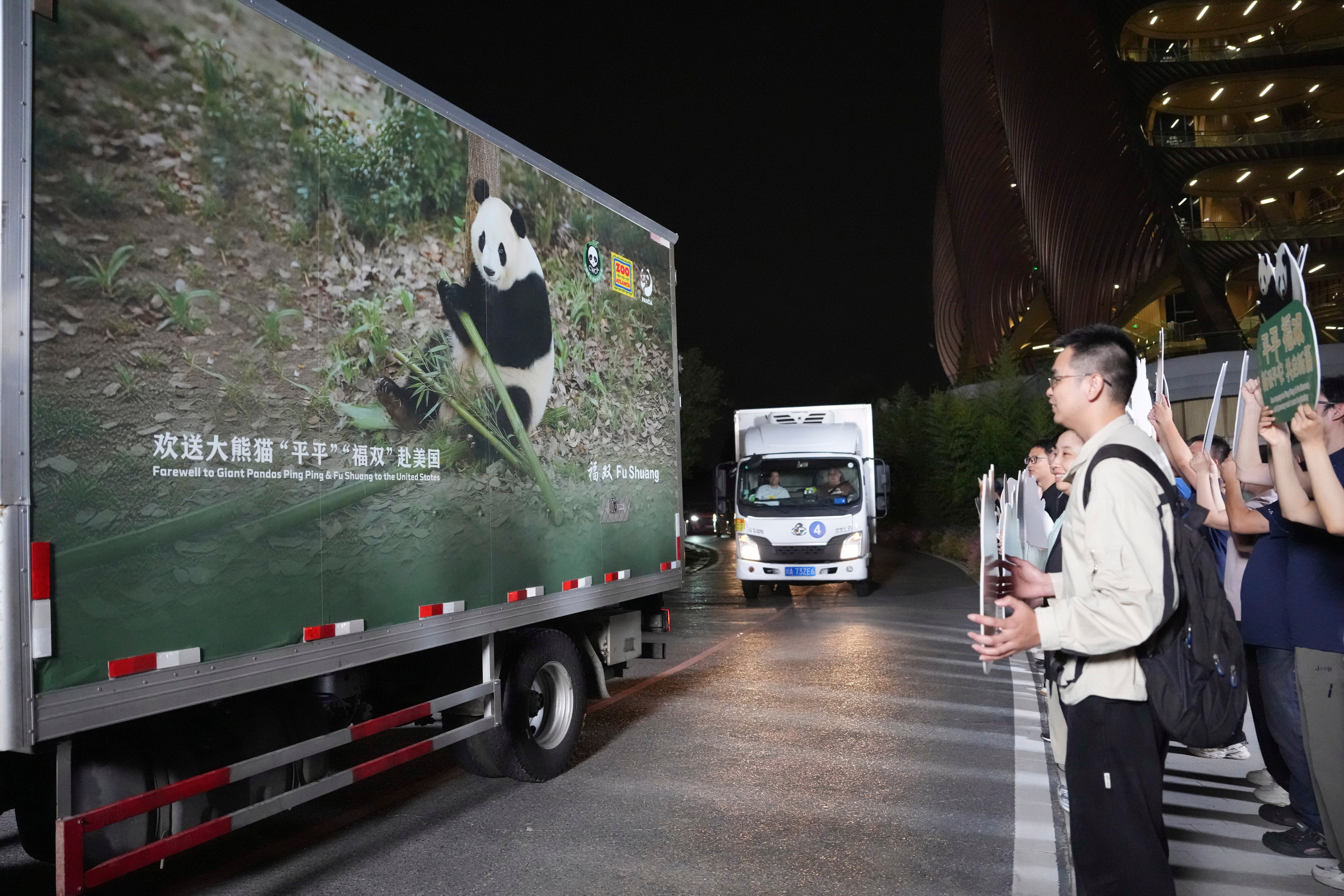 The pandas are on their way to an Atlanta zoo