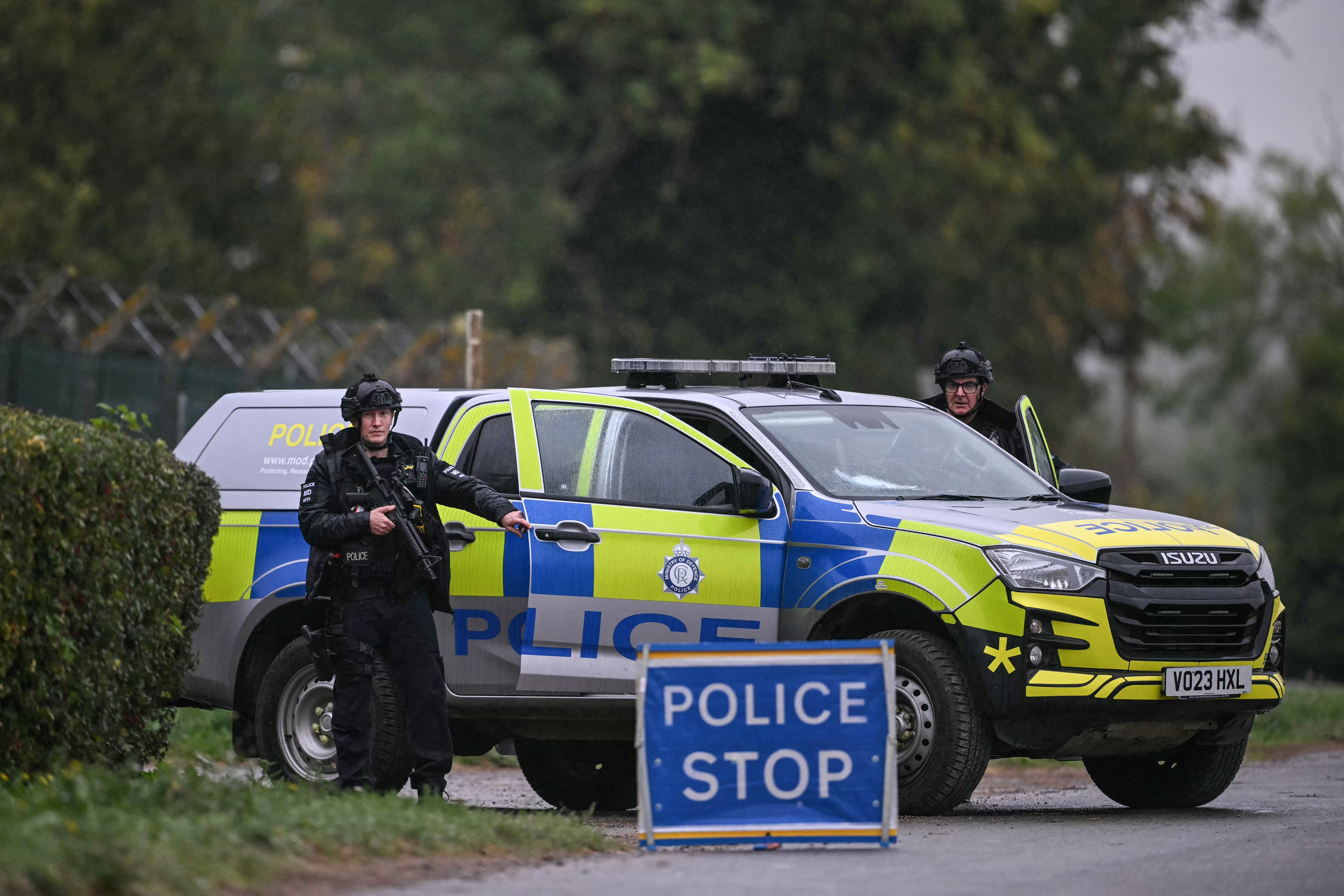 Three vans were stopped by police on Sunday morning (AFP/Getty)
