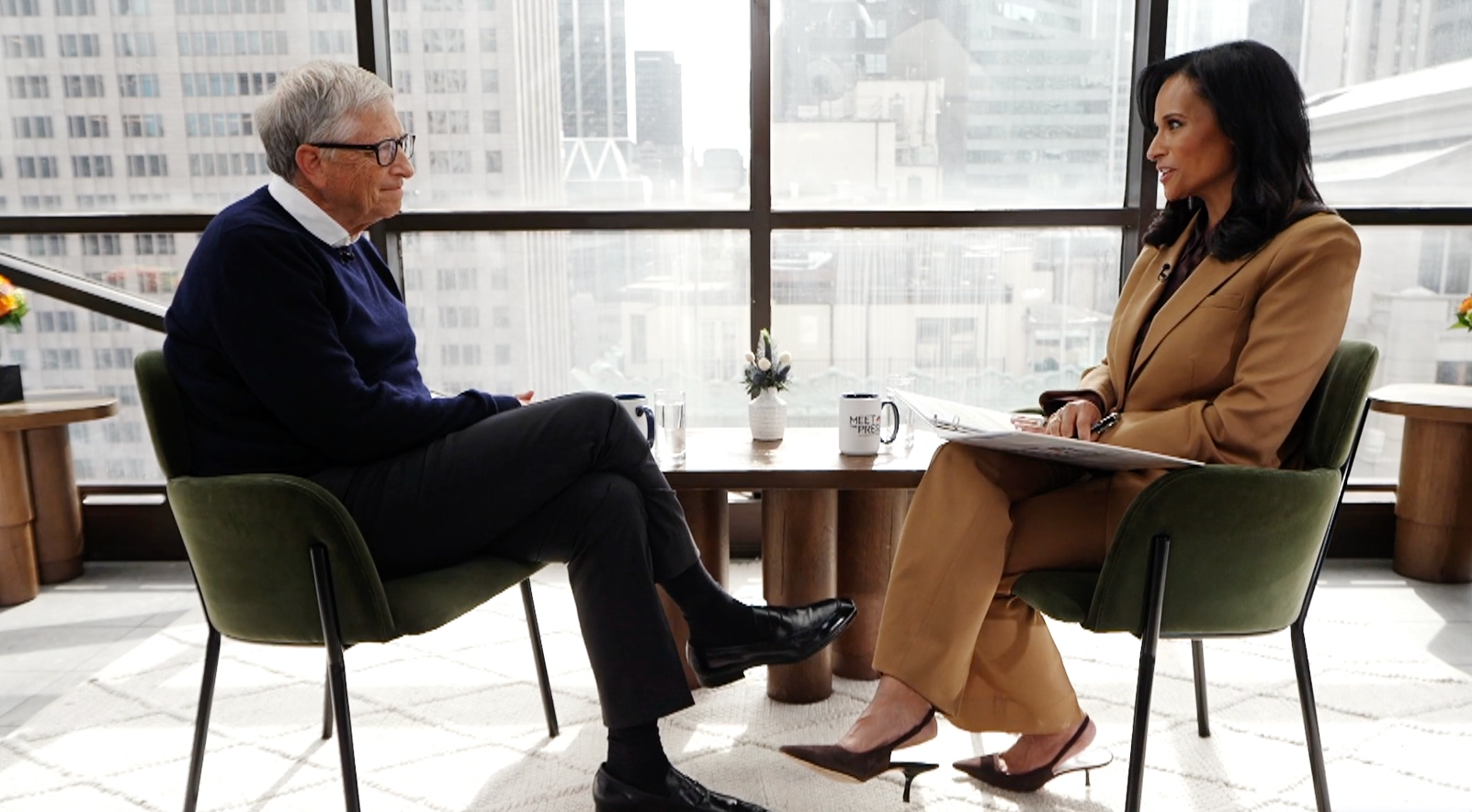 Bill Gates speaks to Kristen Welker from Meet The Press in a new wide-ranging interview about AI and the race between the US and China