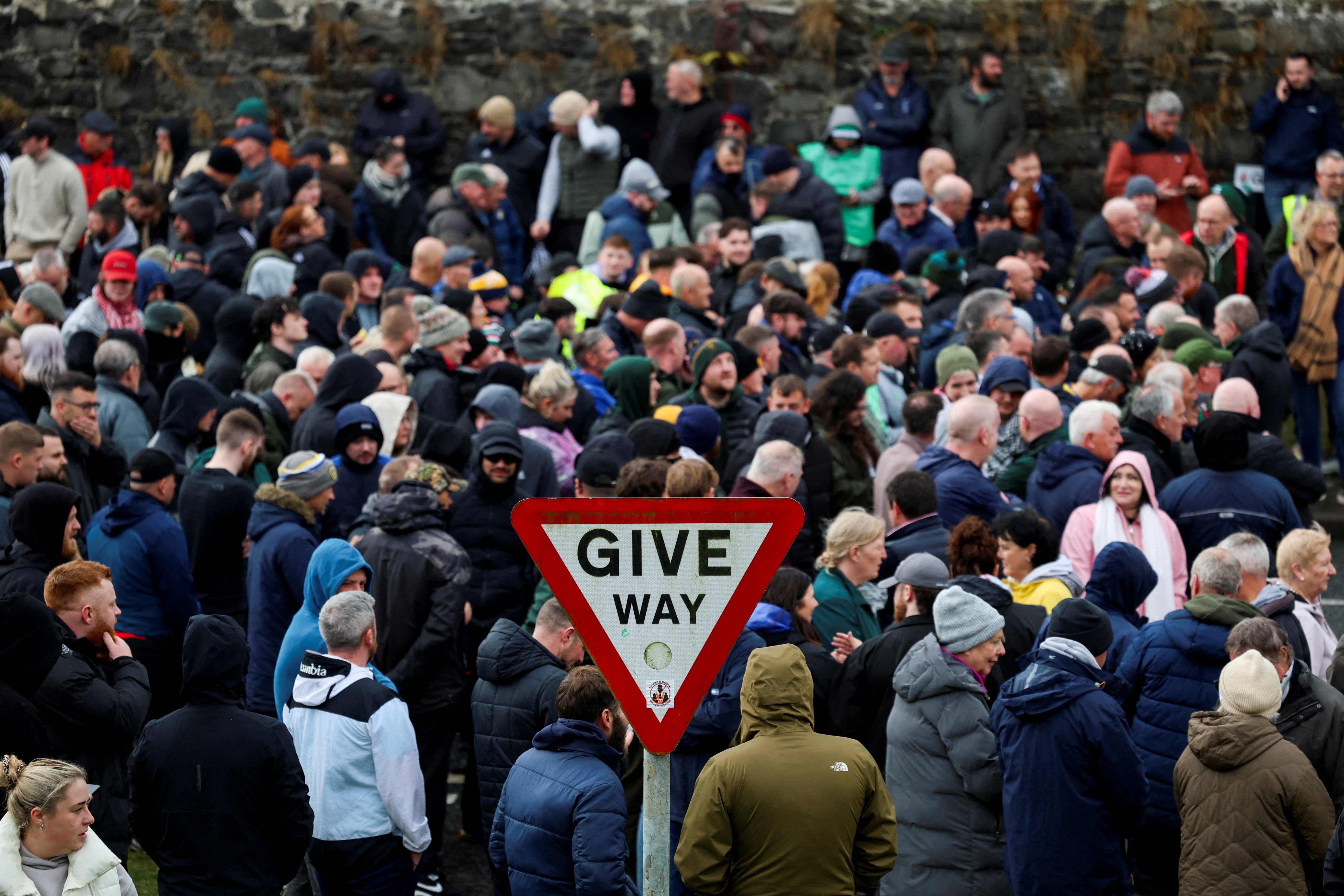 Protesters on Garvaghy Road in Portadown